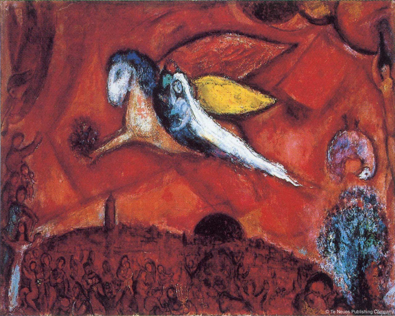 Pieśń nad pieśniami IV by Marc Chagall - 1958 - 43 x 28 cm 