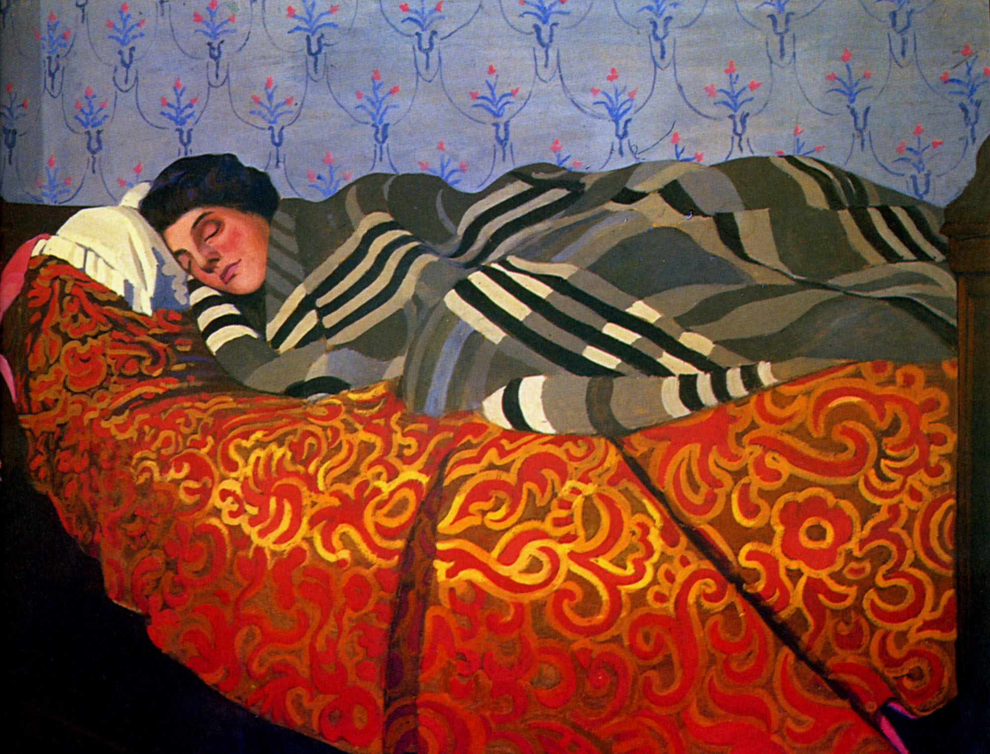 Laid Down Woman, Sleeping by Félix Vallotton - 1899 - 56.5 x 76 cm private collection