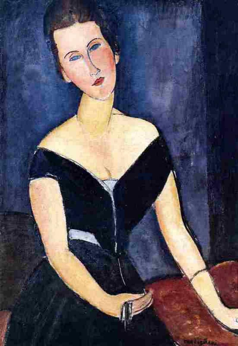 Georges van Muyden asszony by Amedeo Modigliani - 1917 - 92 cm x 65 cm 