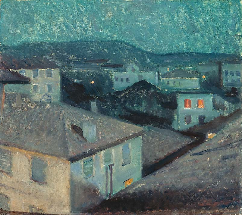 Éjszaka Nizzában by Edvard Munch - 1891 - 48 × 54 cm 