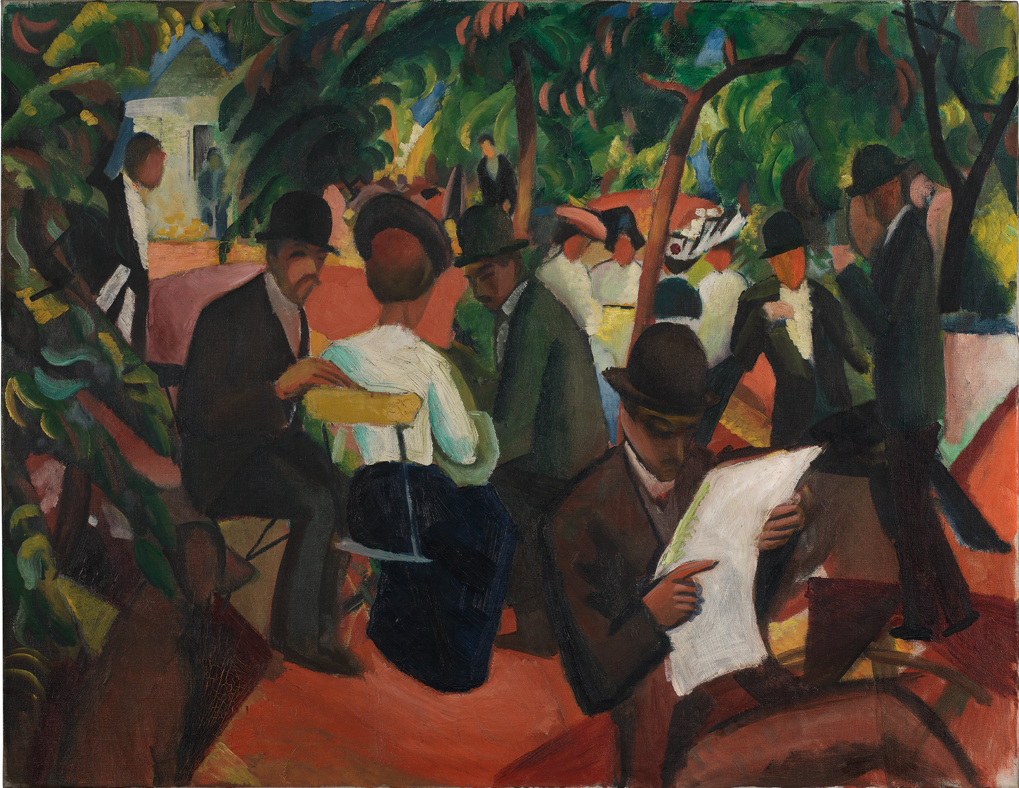 Étterem a parkban by August Macke - 1912 - 81 x 105 cm  