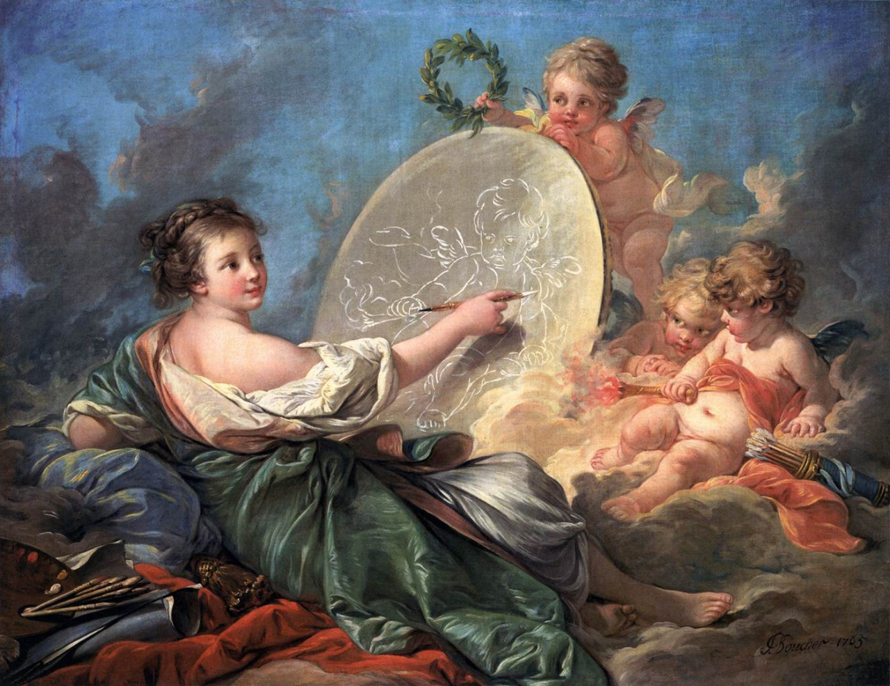 絵画の寓意 by Francois Boucher - 1765 - 101.5 x 130 cm  