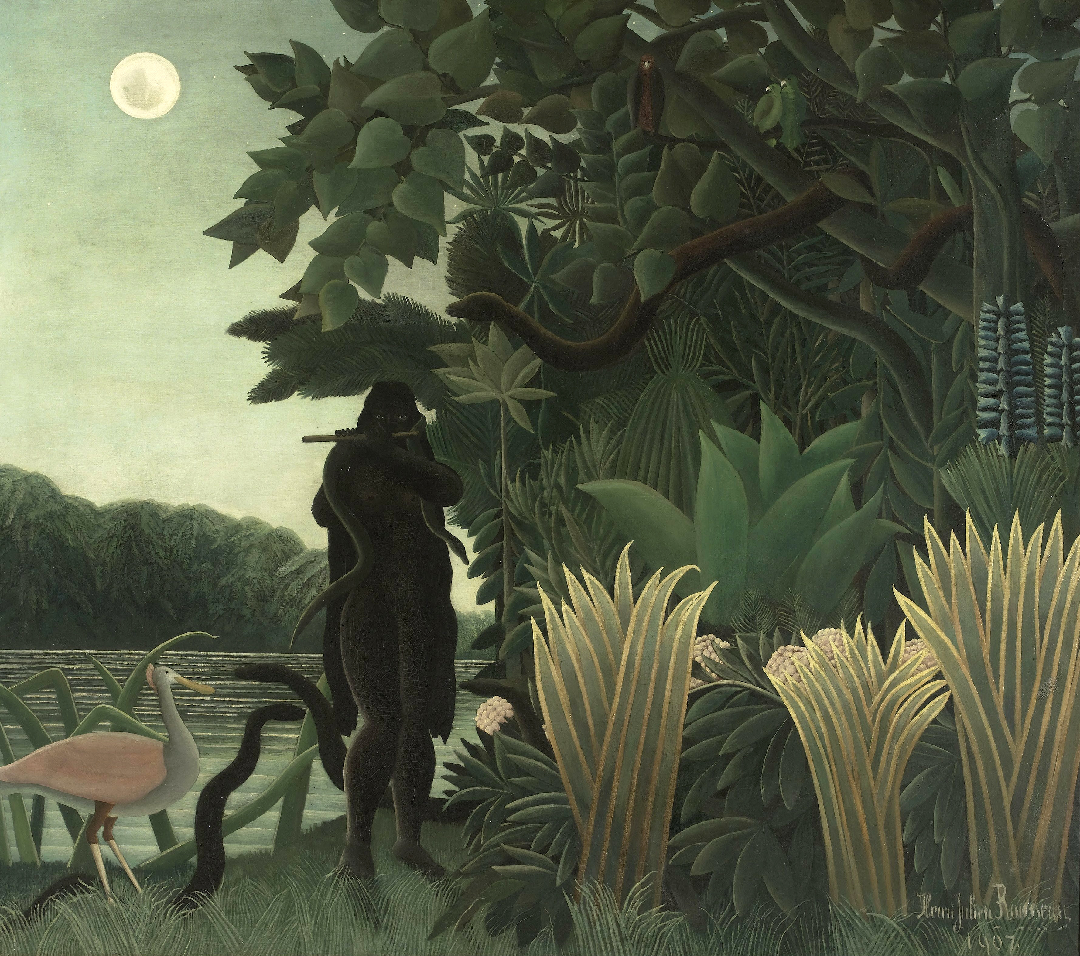 L'incantatrice di serpenti by Henri Rousseau - 1907 - 189 x 169 cm Musée d'Orsay