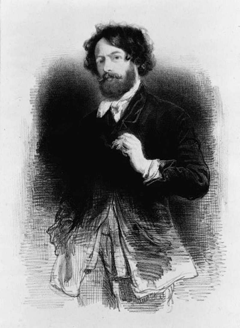 Self-portrait by Paul Gavarni - 1842 - - Bibliothèque nationale de France