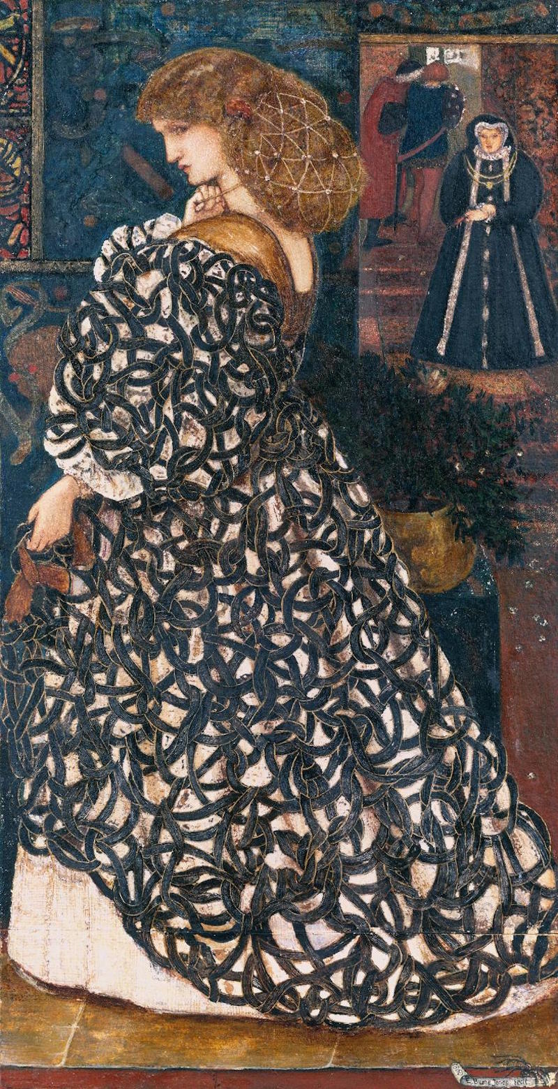 女术士 by 伯恩· 琼斯 - 1860 - 33.3 x 17.1 厘米 