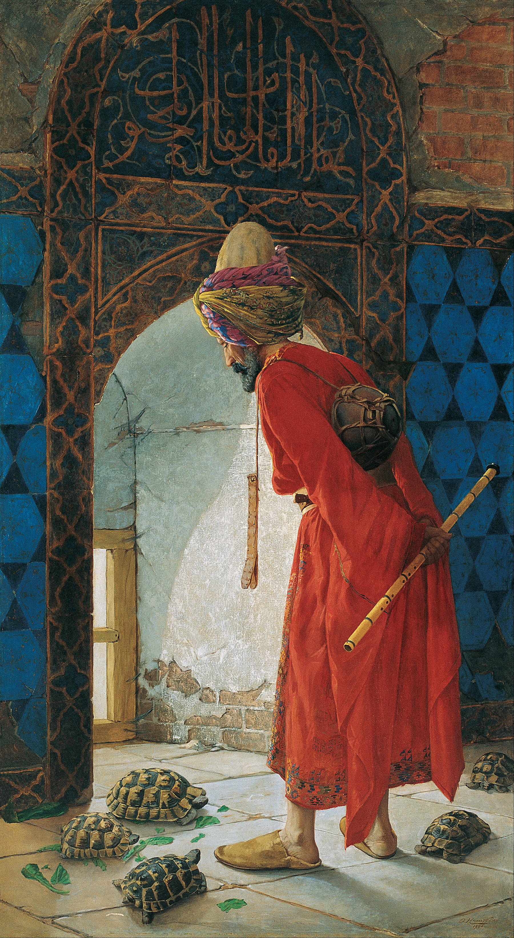 Trener żółwi by Osman Hamdi Bey - 1906 - 221.5 × 120 cm 