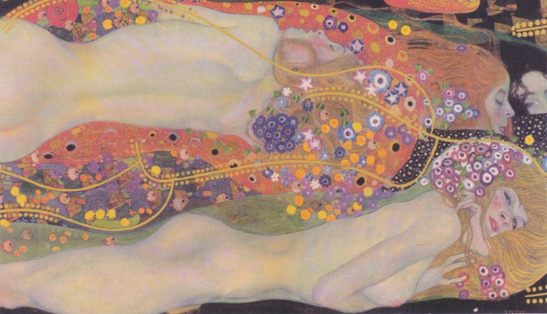 Водяные змеи II by Gustav Klimt - 1904 - 80 x 145 см 