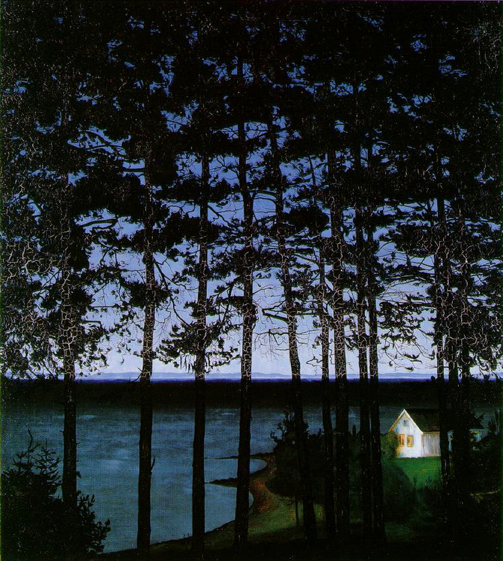 釣り小屋 by Harald Sohlberg - 1906 - 109 x 94 cm 