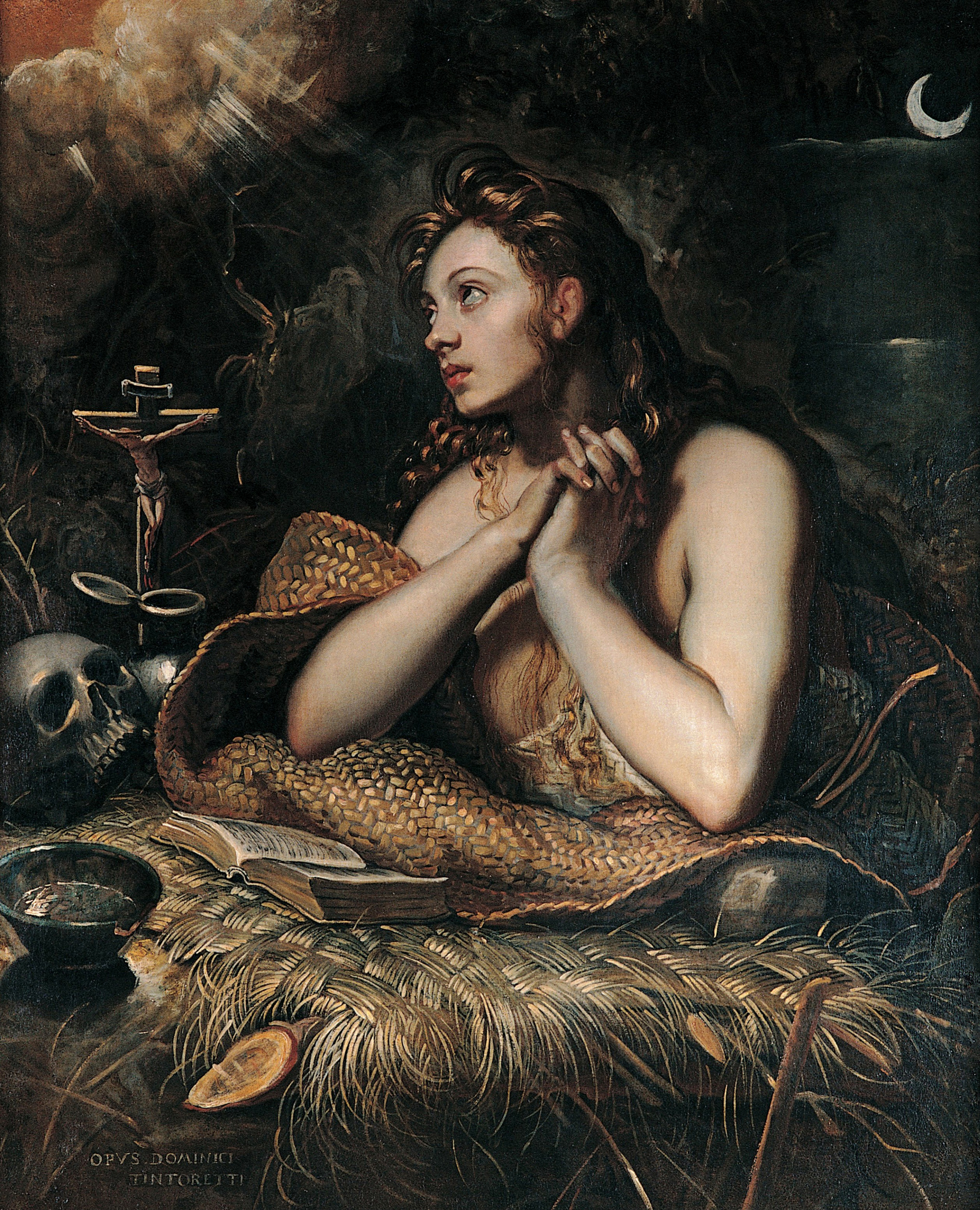 Magdelena Penitento - Tintoretto by Jacopo Comin - 1598 - 1602 - - 