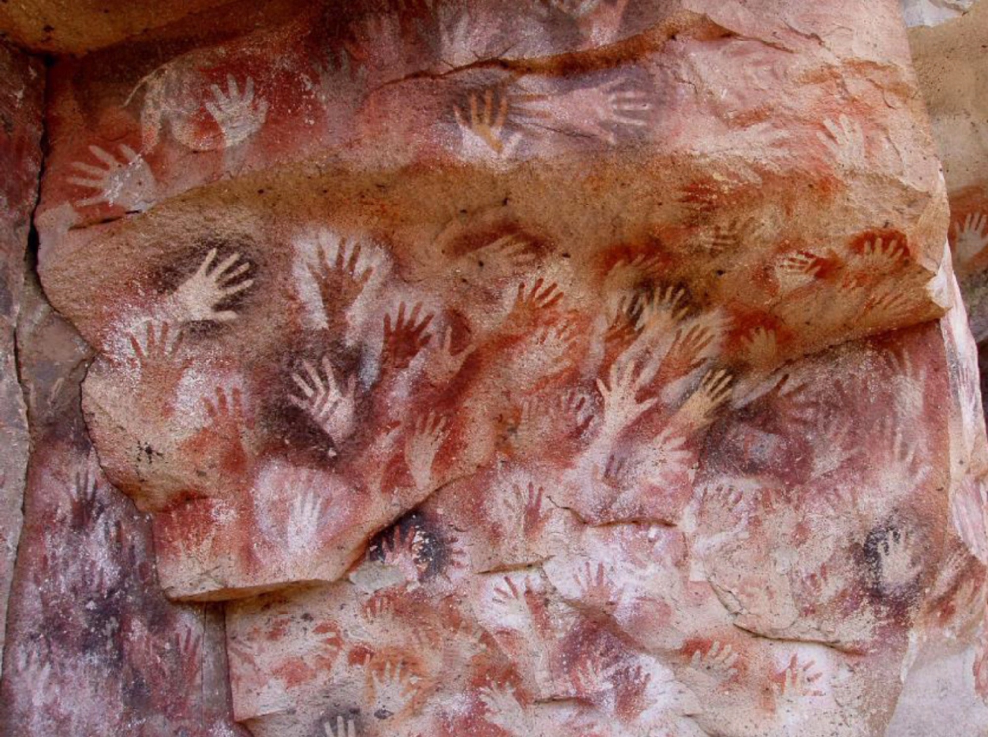 Cuevas de las Manos (Cave of the Hands) by Uomo della caverna della provincia di Santa Cruz, Argentina - 7350 B. C. - - Cave of the Hands