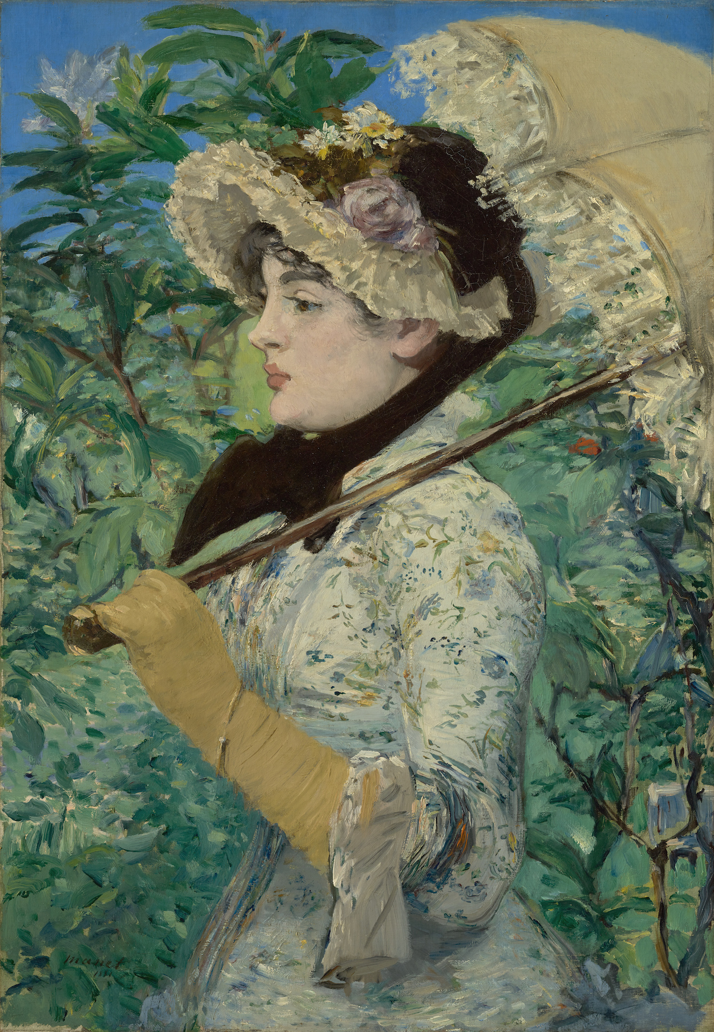 珍妮（春） by 爱德华 马奈 - 1881 - 74 × 51.5 cm 保罗·盖蒂博物馆