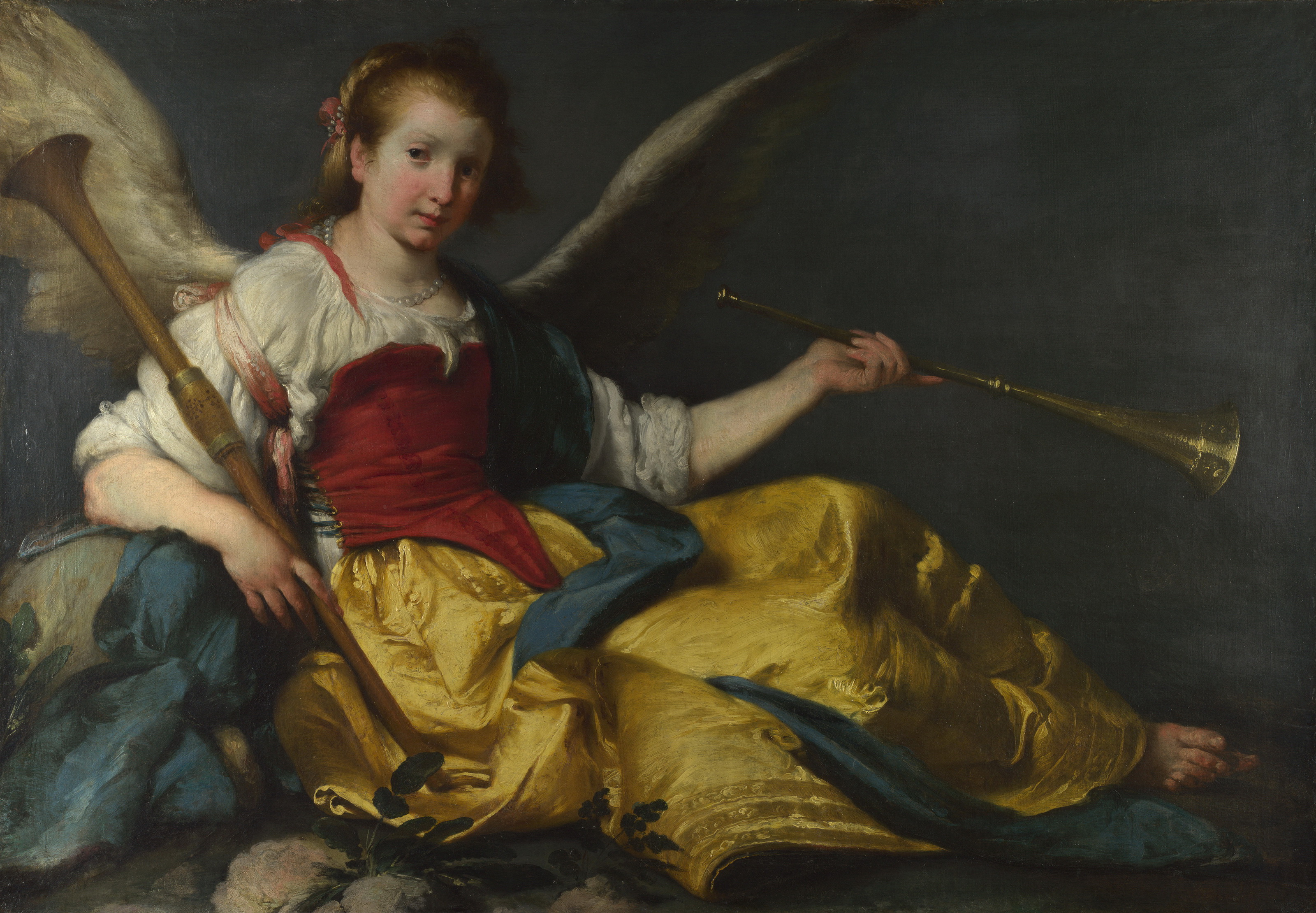 A Personification of Fame by Bernardo Strozzi - 1635-6 - 106.7 x 151.7 cm National Gallery