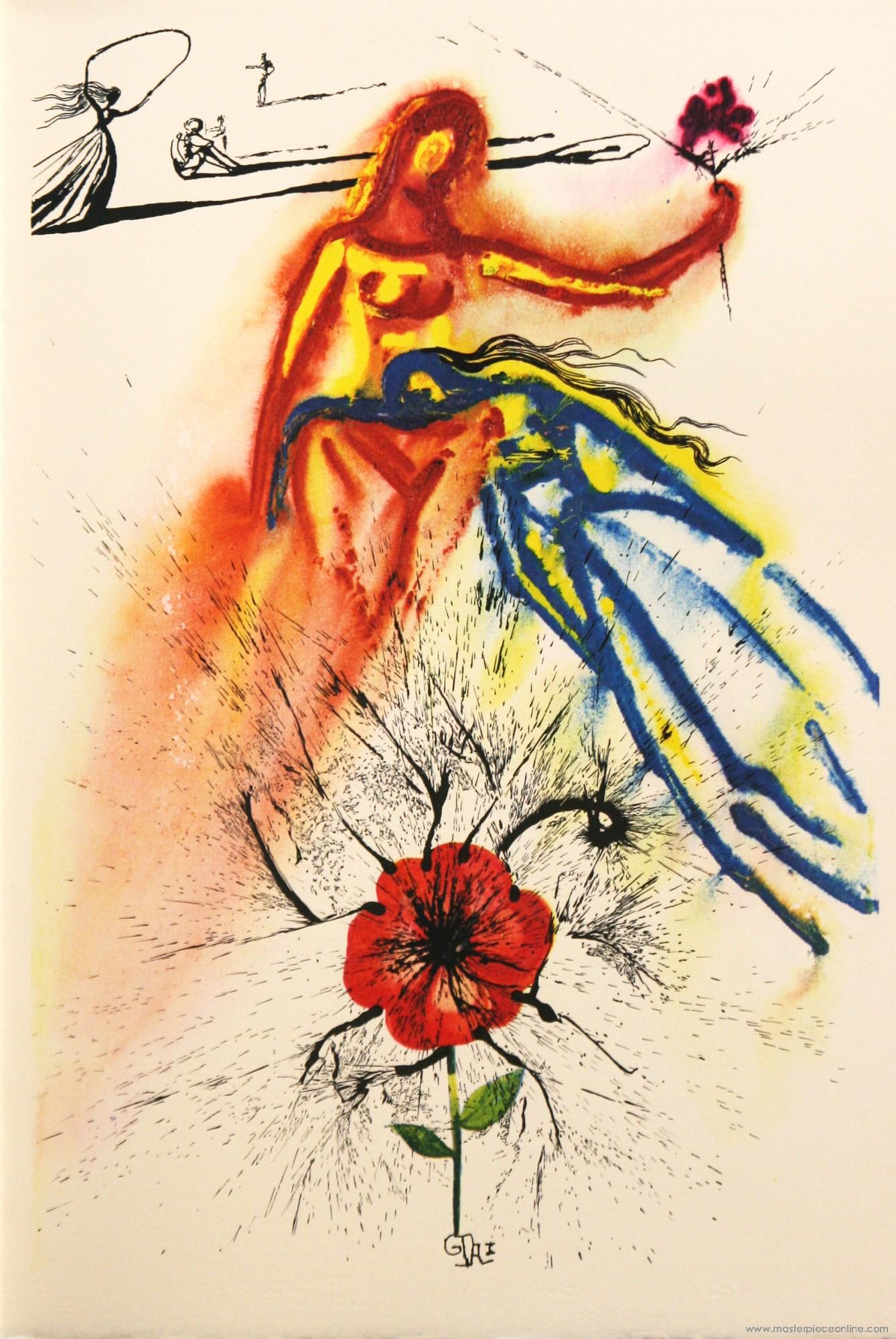 Το πειστήριο της Αλίκης by Σαλβαντόρ Ντα - 1969 - 43 x 29 cm 