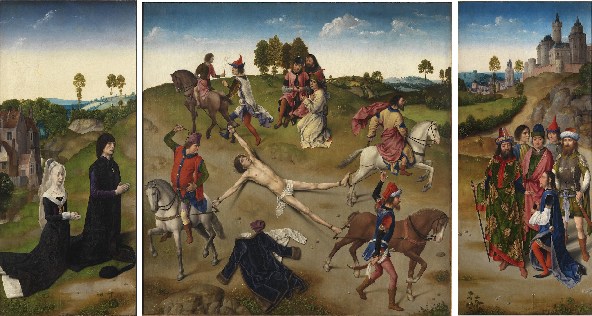 سه گانه سنت هیپولیت by Dieric Bouts & Hugo van der Goes - بین سال های 1465 و 1475 میلادی - 89.2 در 92 سانتی‌متر 