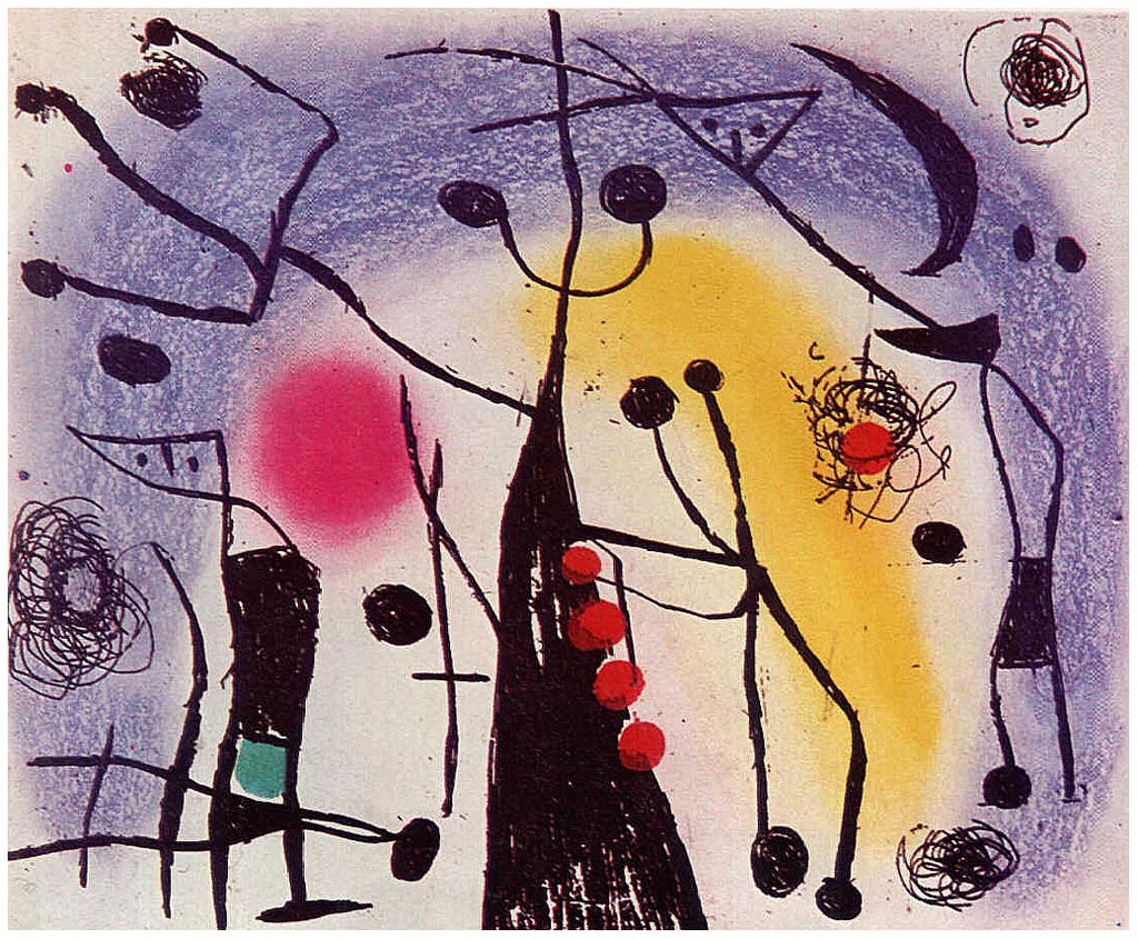 The Magdalenians by Joan Miró - 1958 - 11.5 x 14 cm Museum of Modern Art