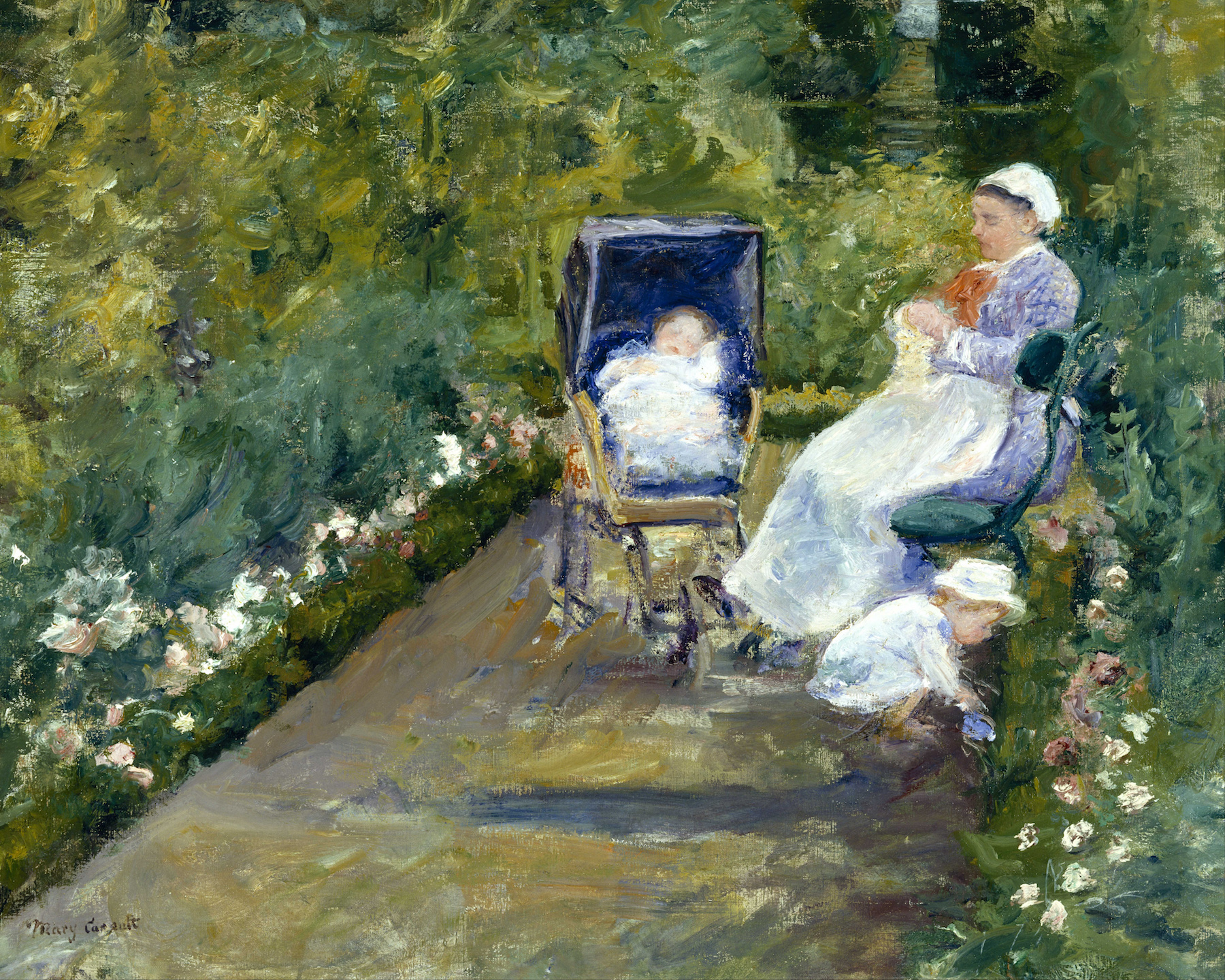 Çocuklar Bahçede (Hemşire) by Mary Cassatt - 1878 