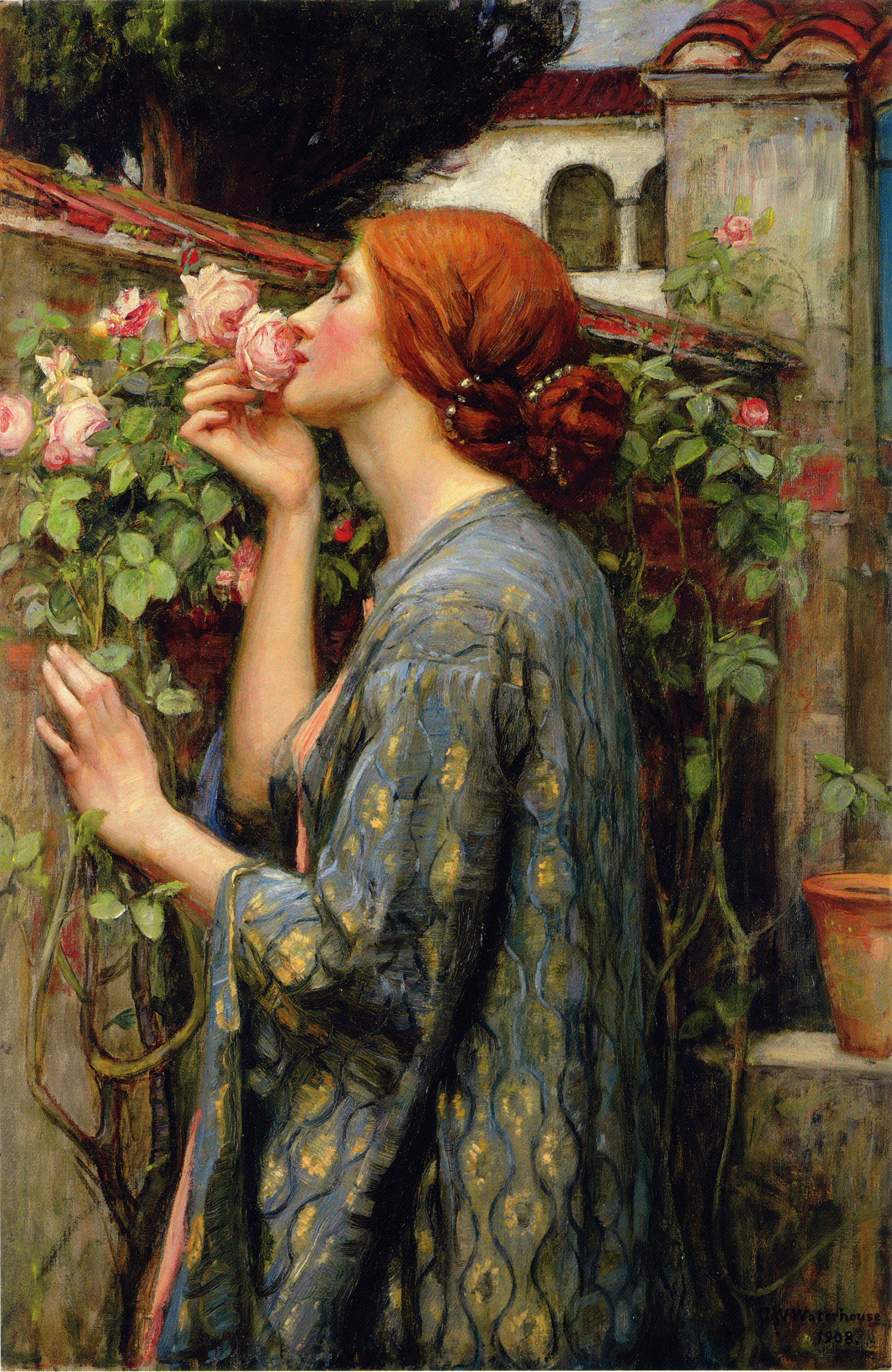 玫瑰的灵魂 by 约翰 威廉·沃特豪斯 - 1903 - 88.3 x 59.1 cm 
