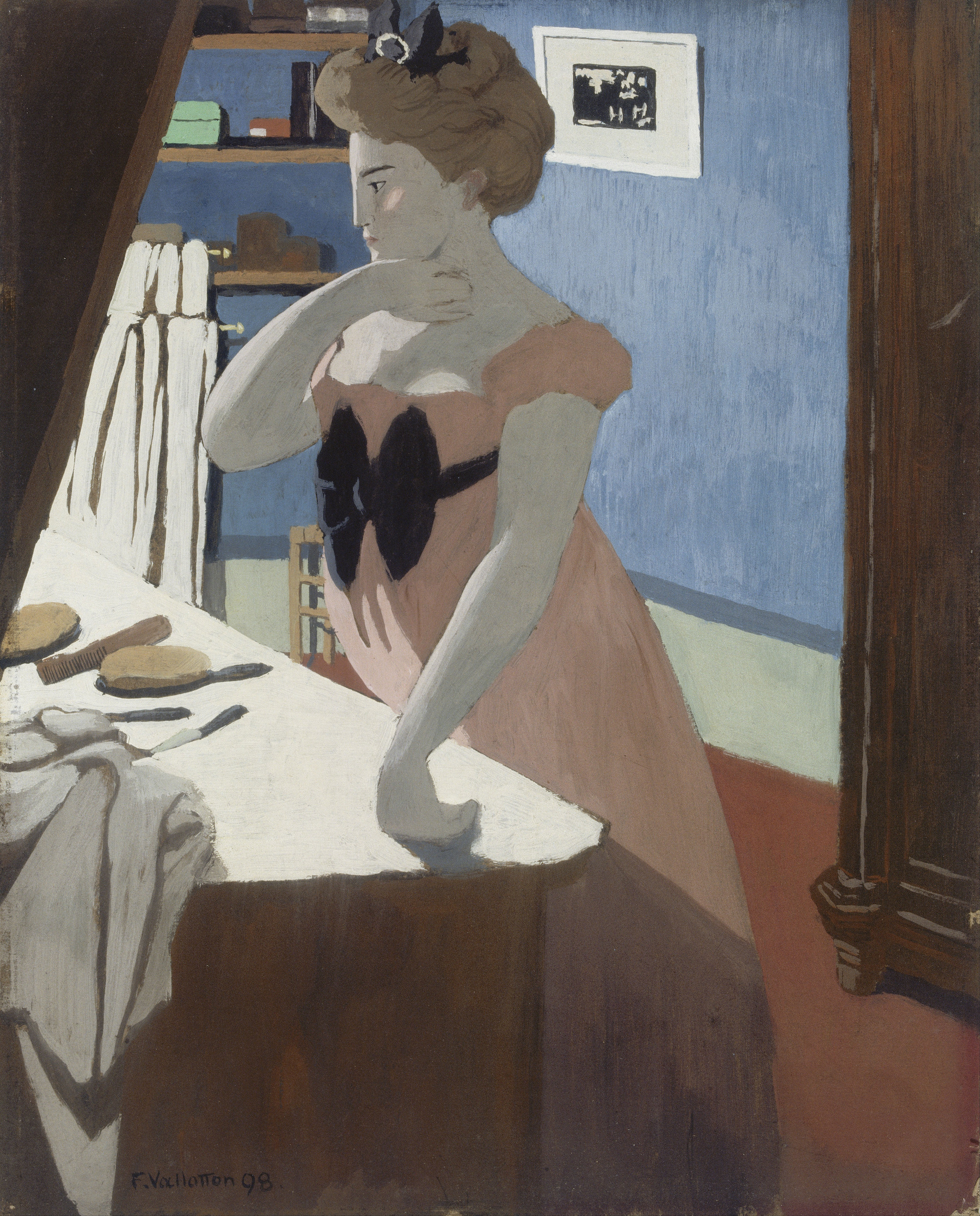 Misia at Her Dressing Table by Félix Vallotton - 1898 - 34.8 x 45.6 cm Musée d'Orsay