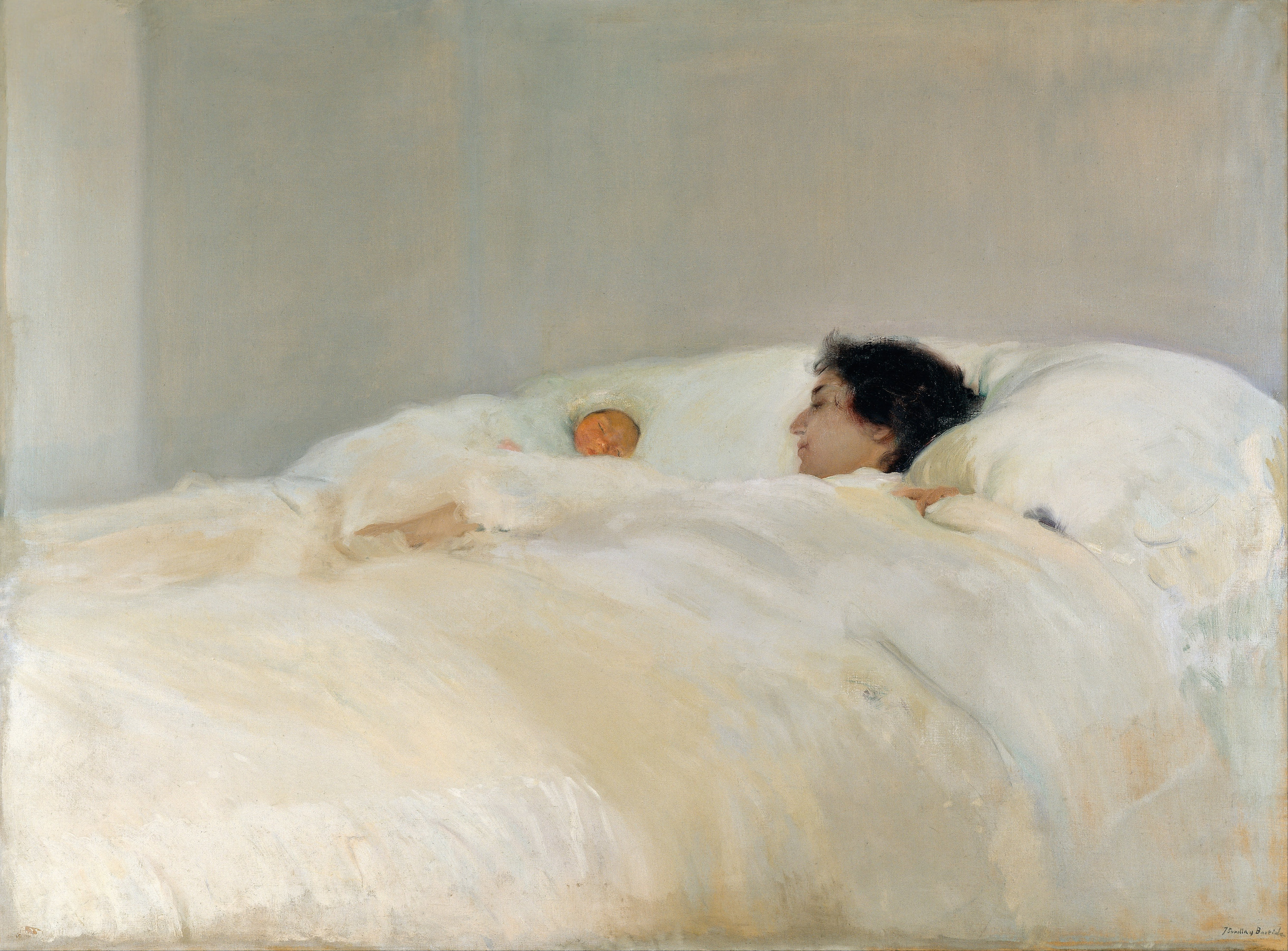 مادر by Joaquín Sorolla - ۱۸۹۵ - سانتی‌متر ۱۲۵ × ۱۶۹  