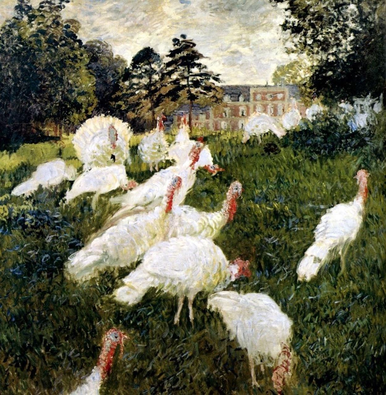 Curcanii de la Montgeron by Claude Monet - 1876 - 174 x 172 cm 