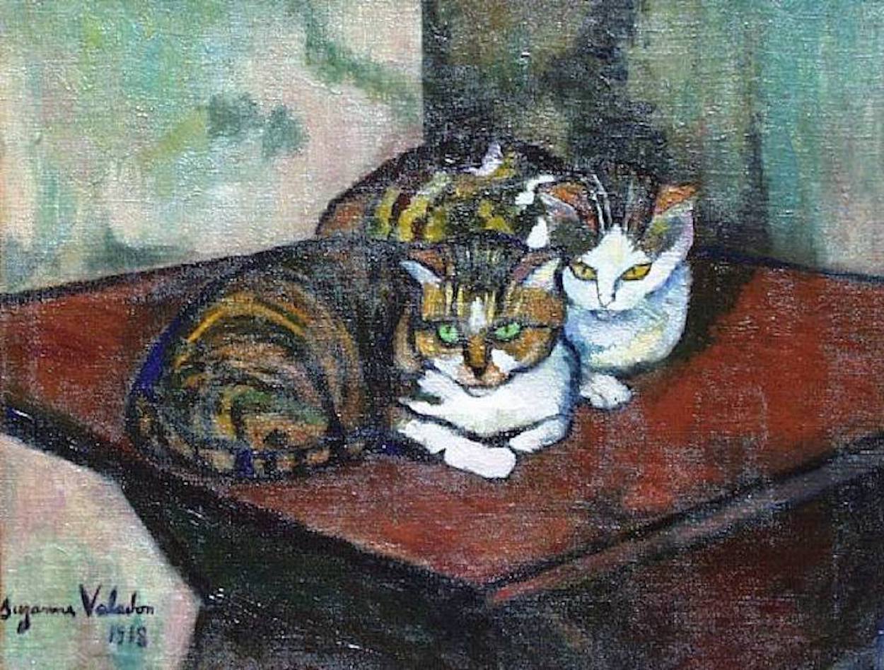 Two Cats by Suzanne Valadon - 1918 - 38.74 x 51.44 cm private collection