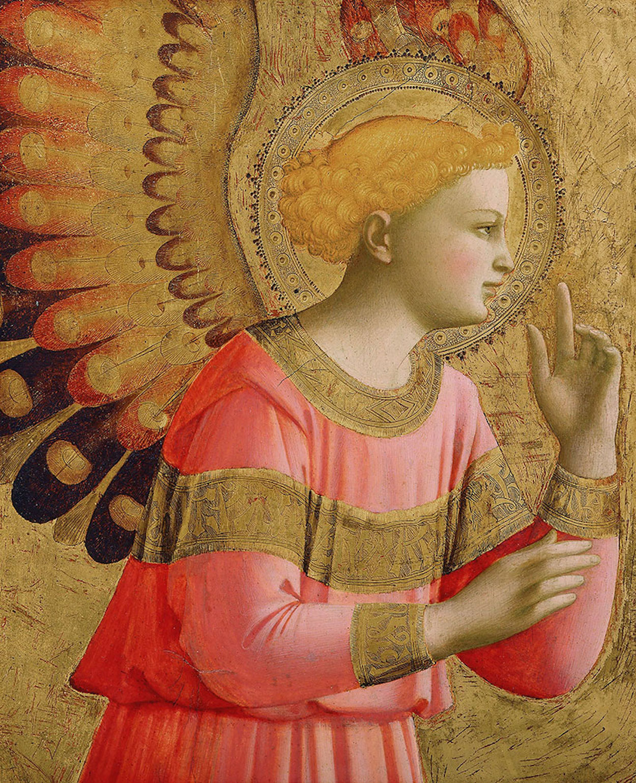 Gábriel arkangyal az angyali üdvözletből by Fra Angelico - 1450-1455 - 27 x 33 cm 