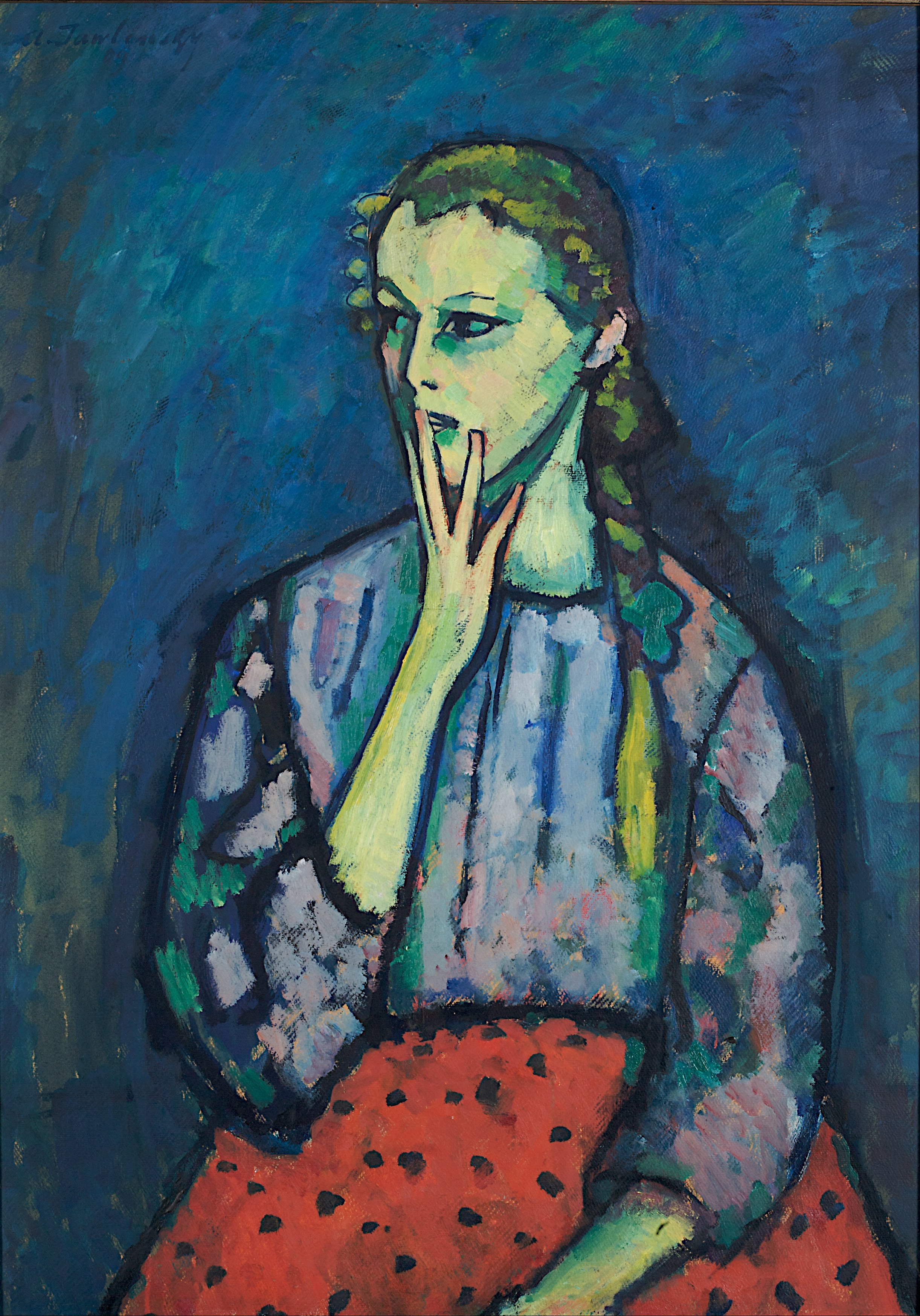 Портрет девушки by Алексей Явленский - 1909 - 67 x 92 cm 