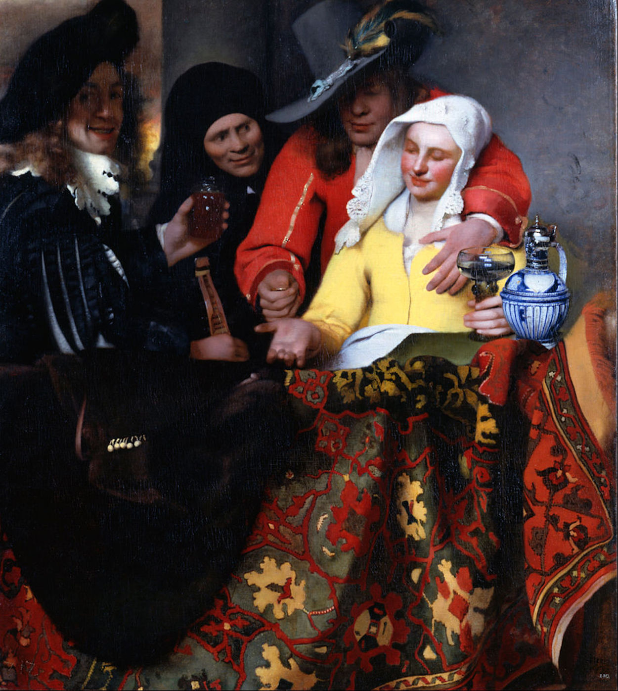 Pośredniczka by Johannes Vermeer - 1656 - 130 x 143 cm 