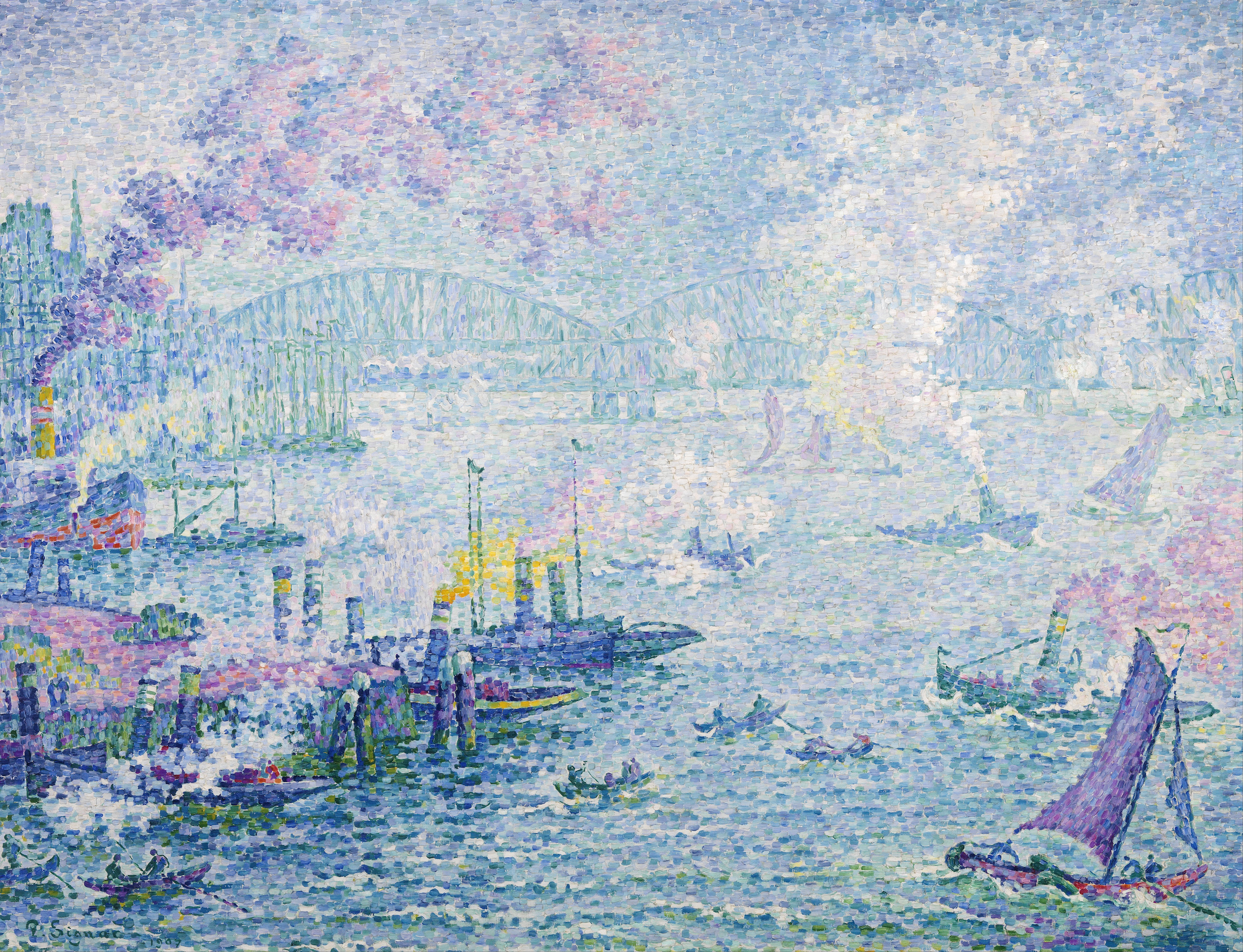 Rotterdamský přístav by Paul Signac - 1907 - 114 x 87 cm 
