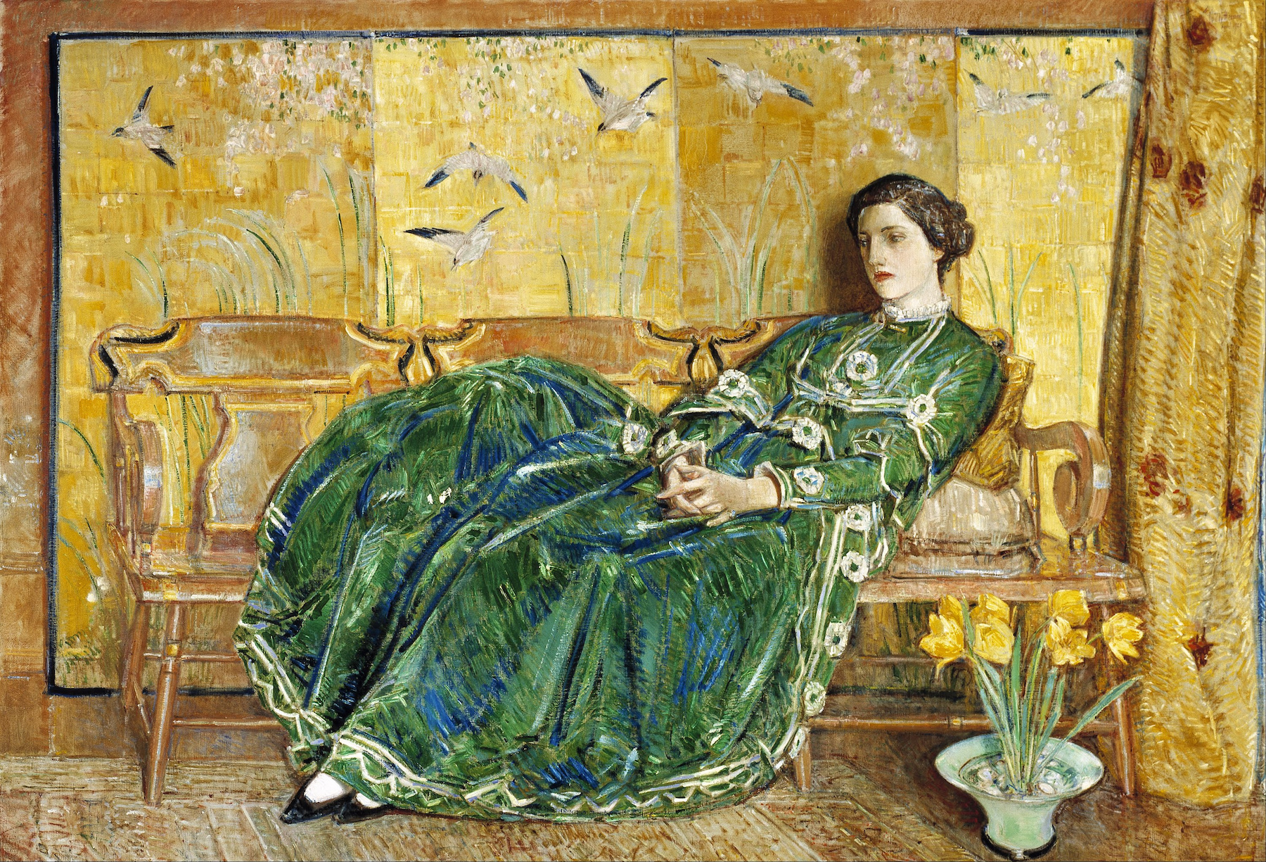 April (The Green Gown) by Frederick Childe Hassam - 1920 - 142 x 208 cm Gibbes Museum of Art