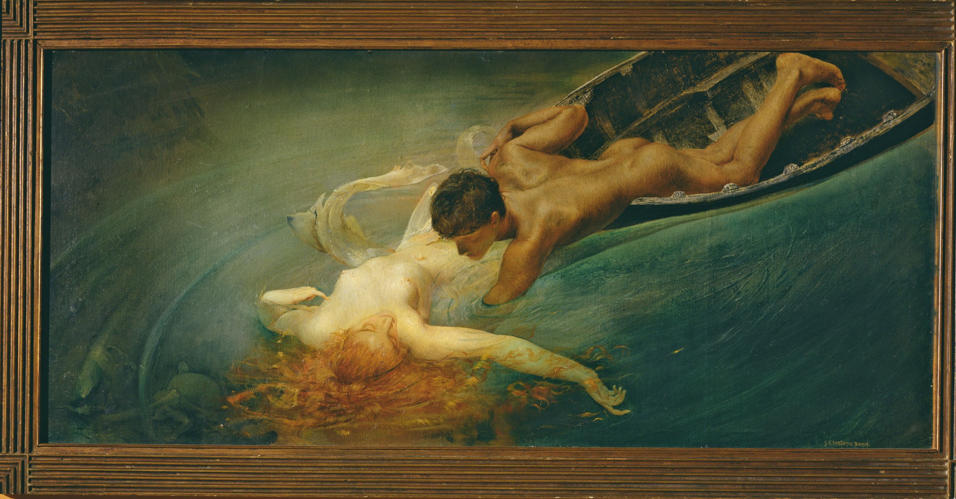 The Siren (Green Abyss) by Giulio Aristide Sartorio - 1893 - 172 x 71 cm Galleria Civica d'Arte Moderna e Contemporanea