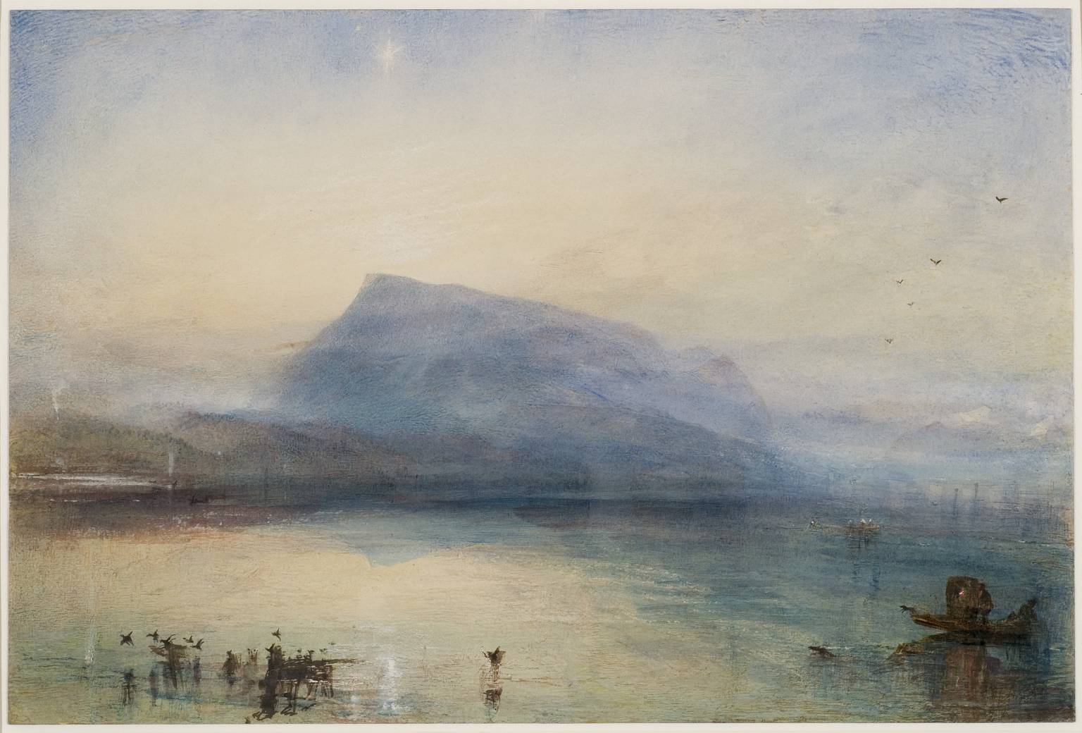Modrá Rigi, východ slunce by Joseph Mallord William Turner - 1842 