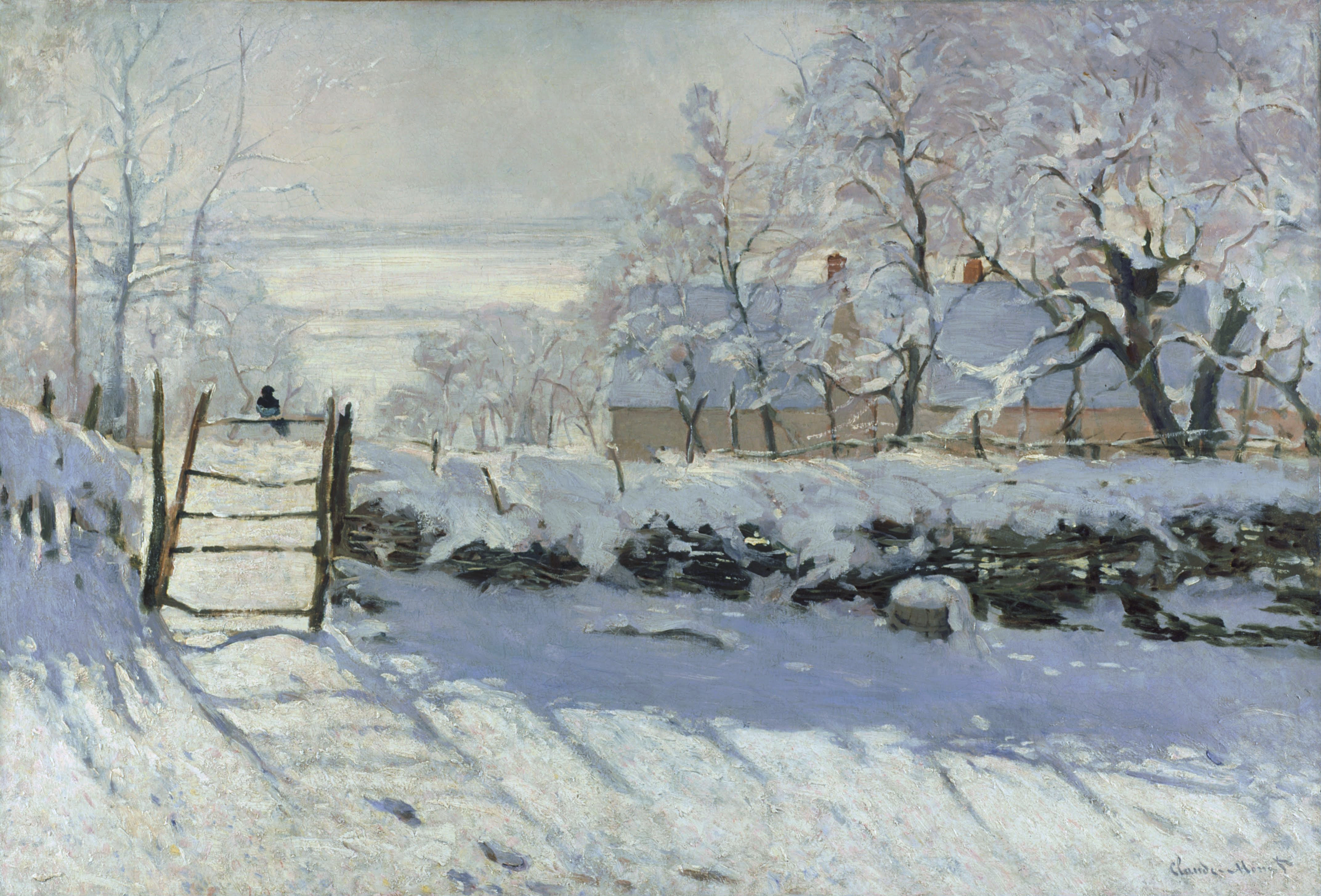 De Ekster by Claude Monet - 1868-1869 - 89 x 130 cm 
