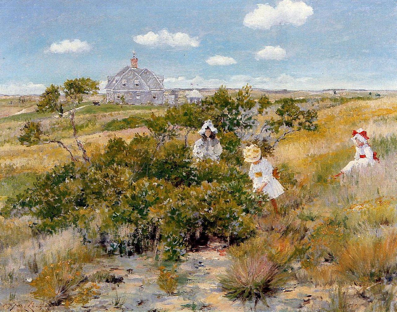 O Grande Arbusto de Bayberry (O Arbusto de Bayberry) by William Merritt Chase  - ca. 1895 