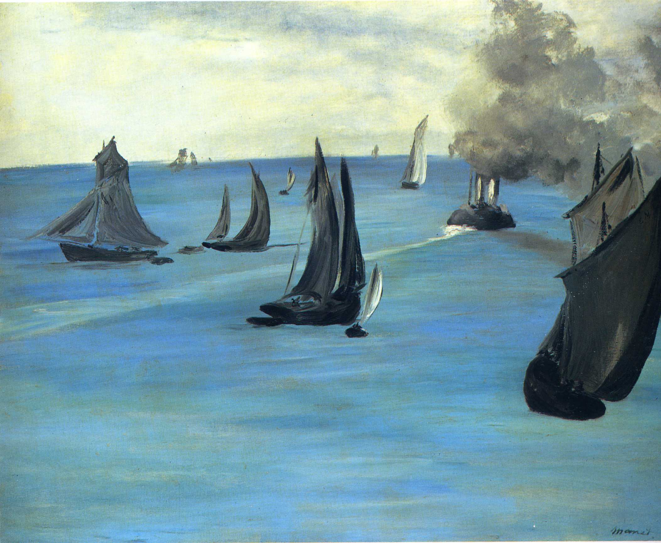 Steamboat Leaving Boulogne by Édouard Manet - 1864 - 93 x 74 cm Art Institute of Chicago