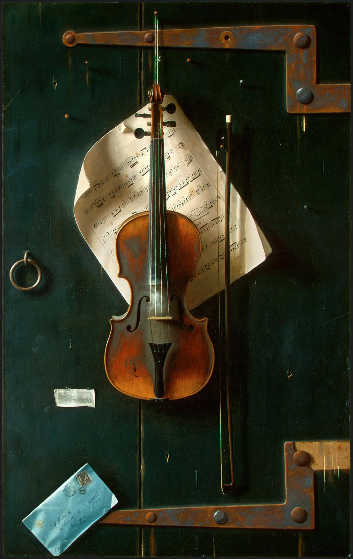 الكمان القديم by William Harnett - 1886 - 96.5 x 60 cm 