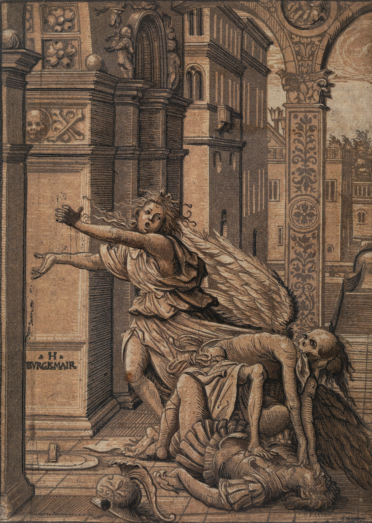 Lovers Overcome by Death by Hans Burgkmair - c. 1510 - 21 x 15 cm British Museum
