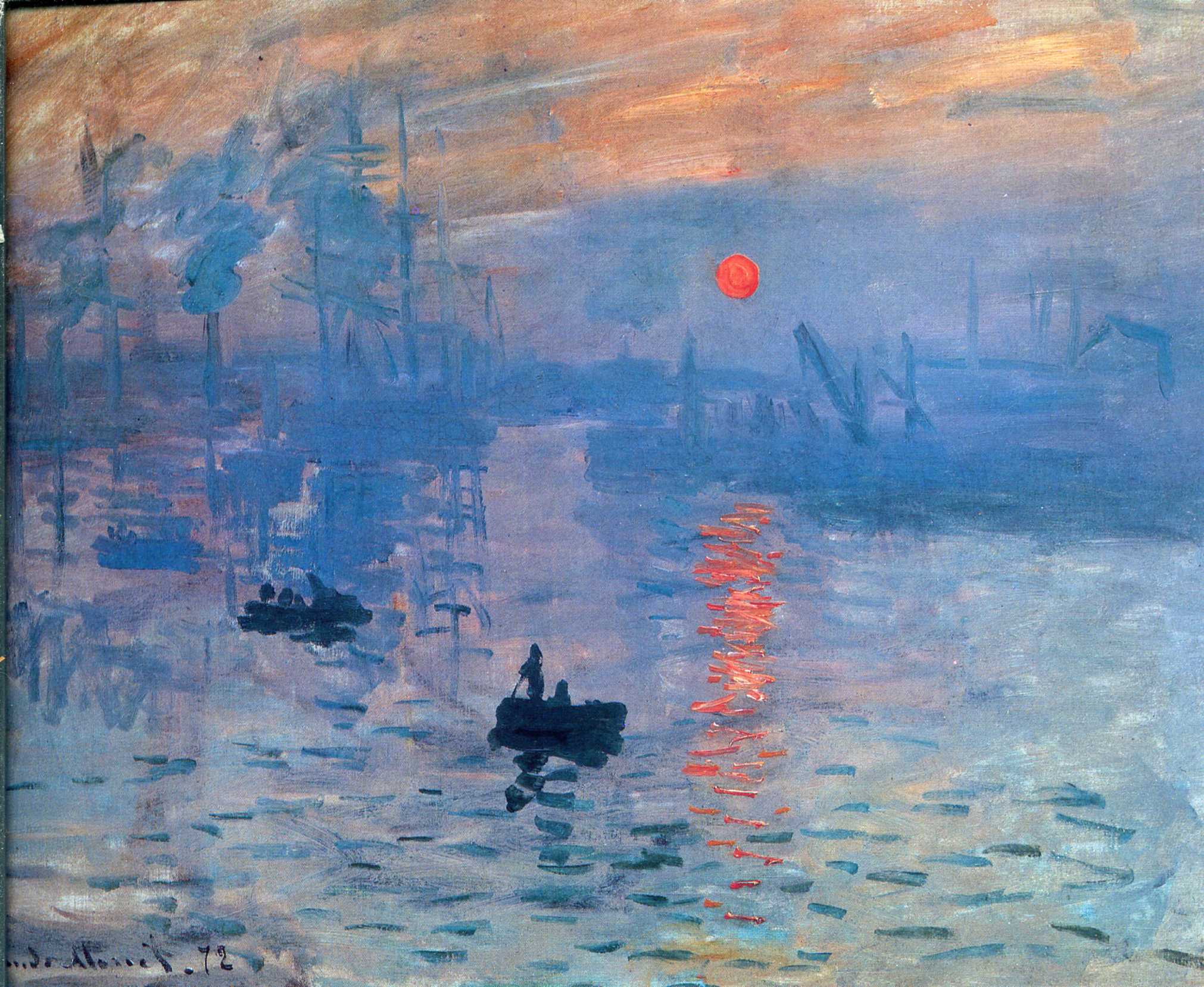 امپرسیون (برداشت): طلوع خورشید by Claude Monet - ۱۸۷۳ - ۴۸×۶۳ سانتی‌متر 