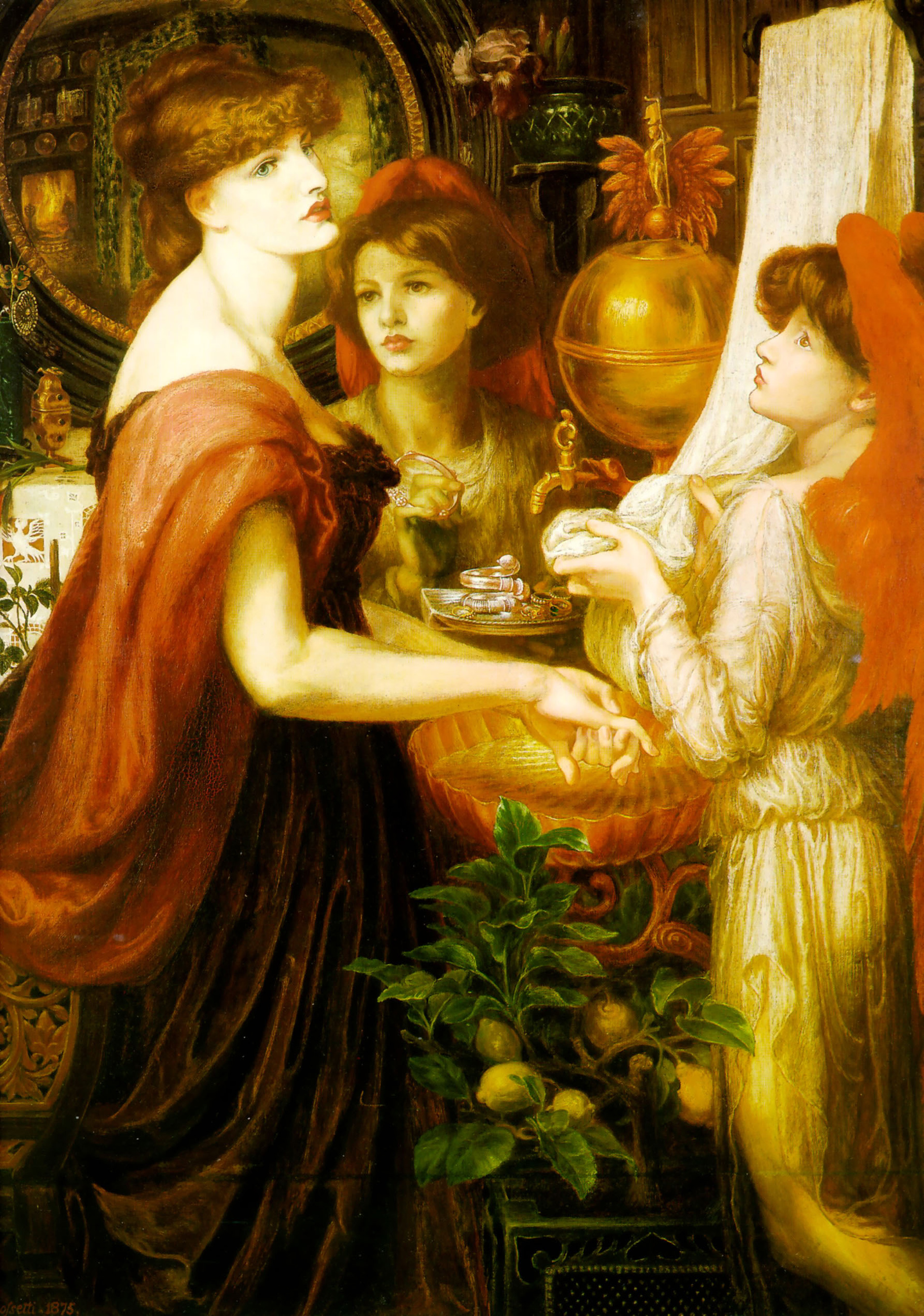 La Bella Mano by Dante Gabriel Rossetti - Mezi léty 1874 a1875 - 116,8 cm x 157,4 cm 