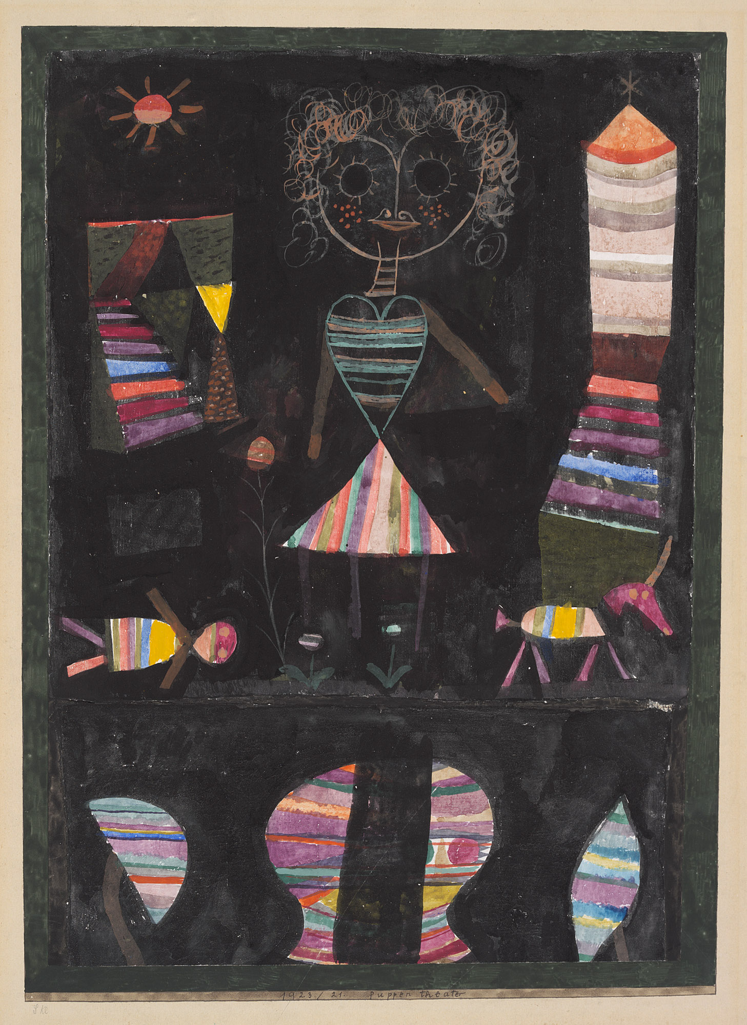 Puppet Theatre by Paul Klee - 1923 - 52 x 37,6 cm Zentrum Paul Klee