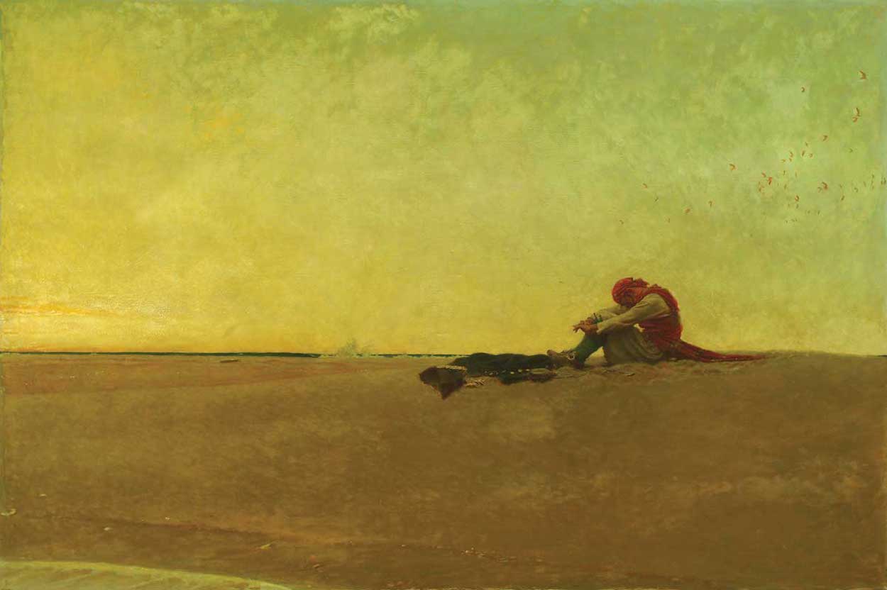 Lakatlan szigetre kitett kalóz by Howard Pyle - 1909 - 102 x 152 cm 