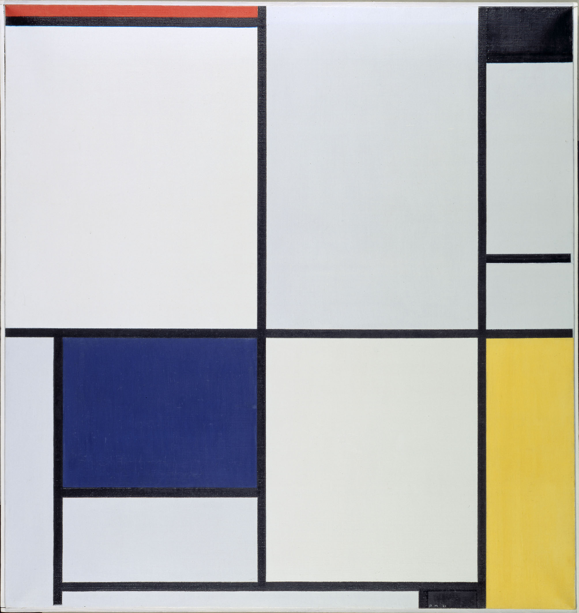Tableau I by Piet Mondrian - 1921 - 103 x 100 cm Gemeentemuseum Den Haag