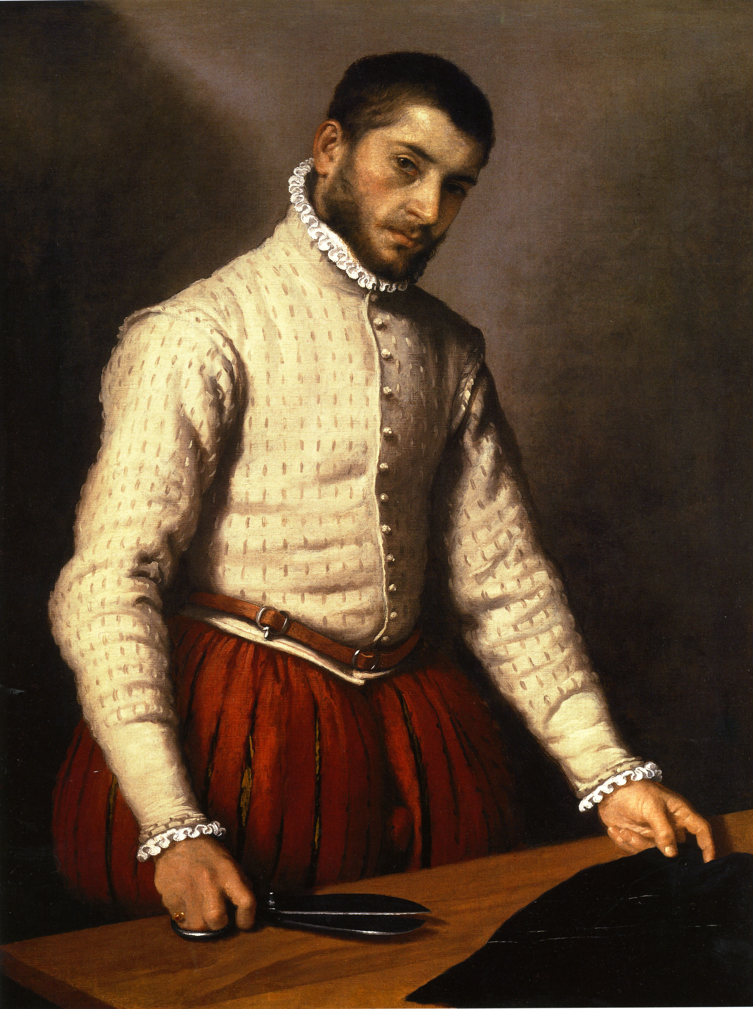 仕立て屋 (Il Tagliapanni) by Giovanni Battista Moroni - 1570年頃 - 99.5 x 77 cm 