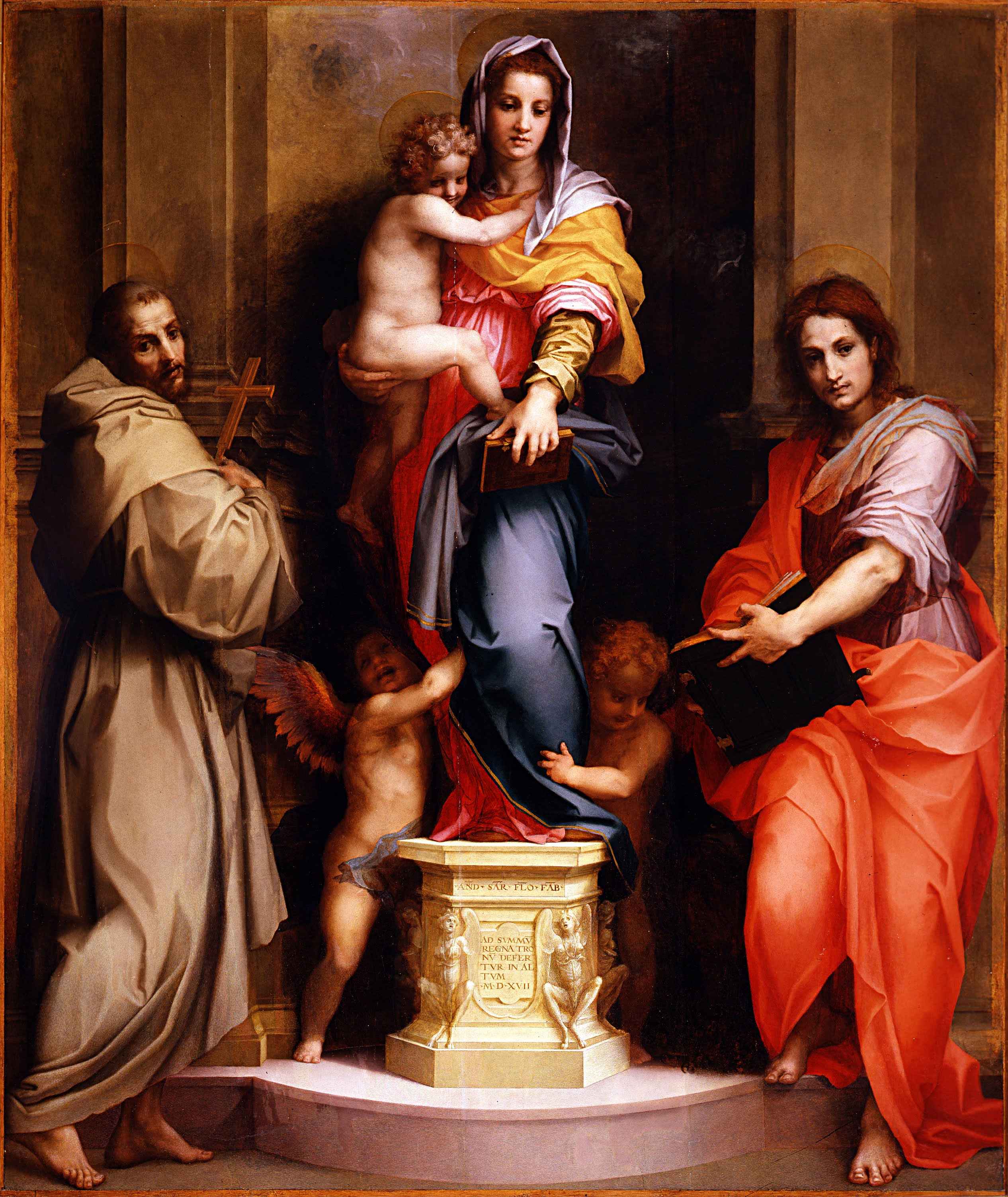 《聖母瑪利亞》 by Andrea del Sarto - 1517 - 208 cm × 178 cm 