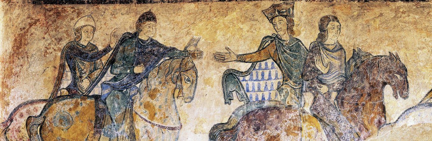Aquitániai Eleonóra falfestménye  by Unknown Artist - 1170-1200 körül 