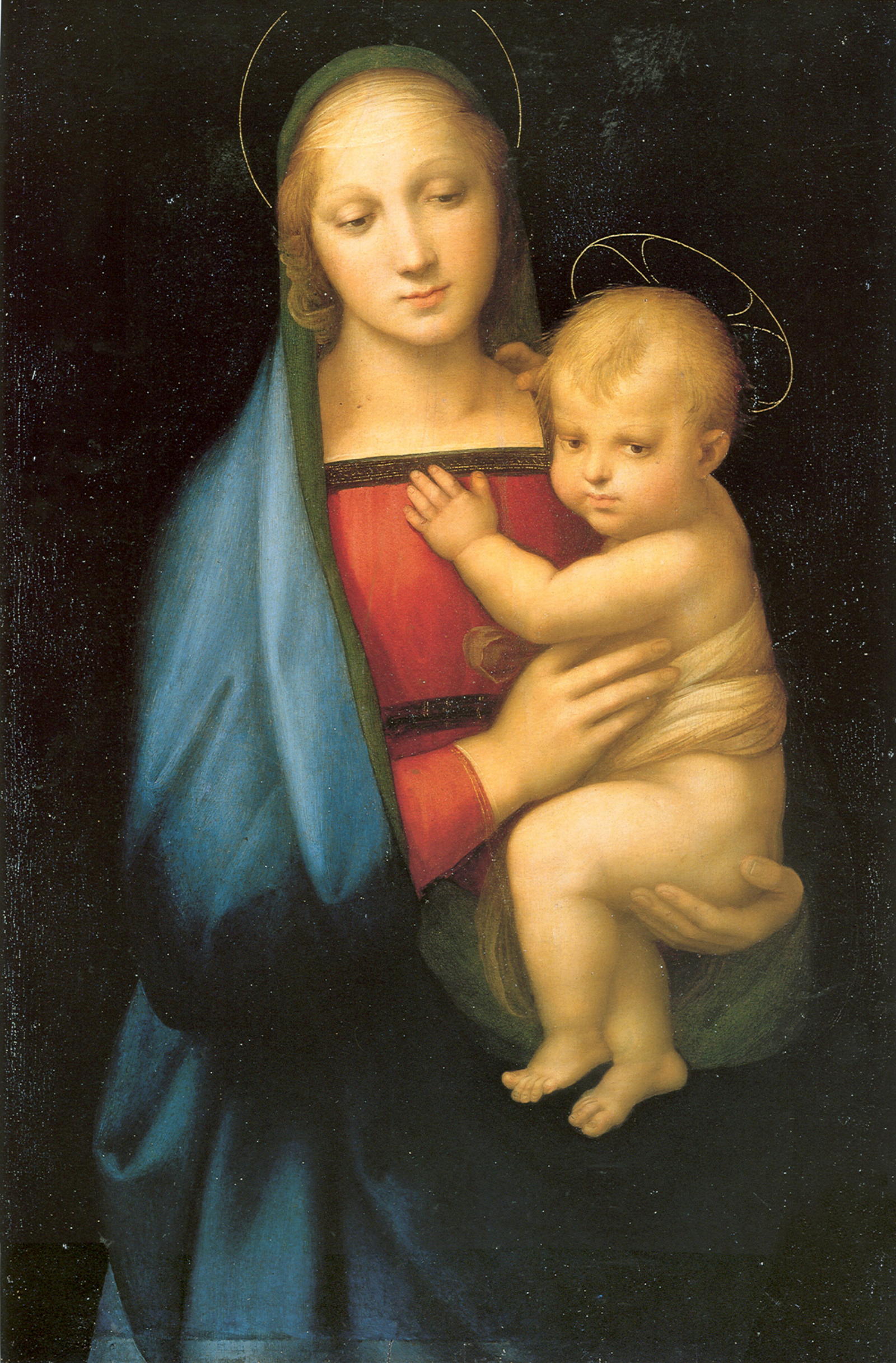 大公爵的圣母 by 拉斐尔 桑蒂 - 1505 - 84 x 55 cm 