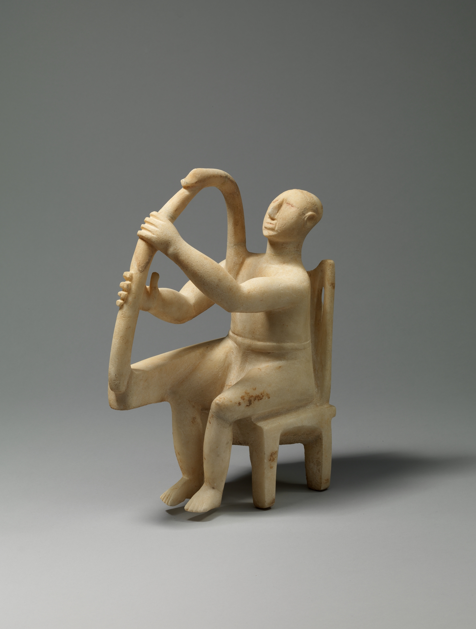 Cycladic Harp Player by Unknown Artist - 2800–2700 B.C. - 29.21 cm Metropolitan Museum of Art