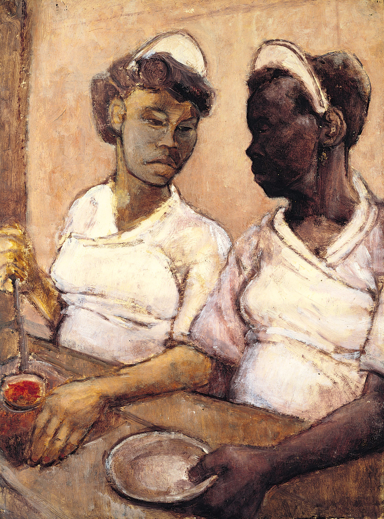 West Indian Waitresses by Eva Frankfurther - c. 1955 Ben Uri Gallery