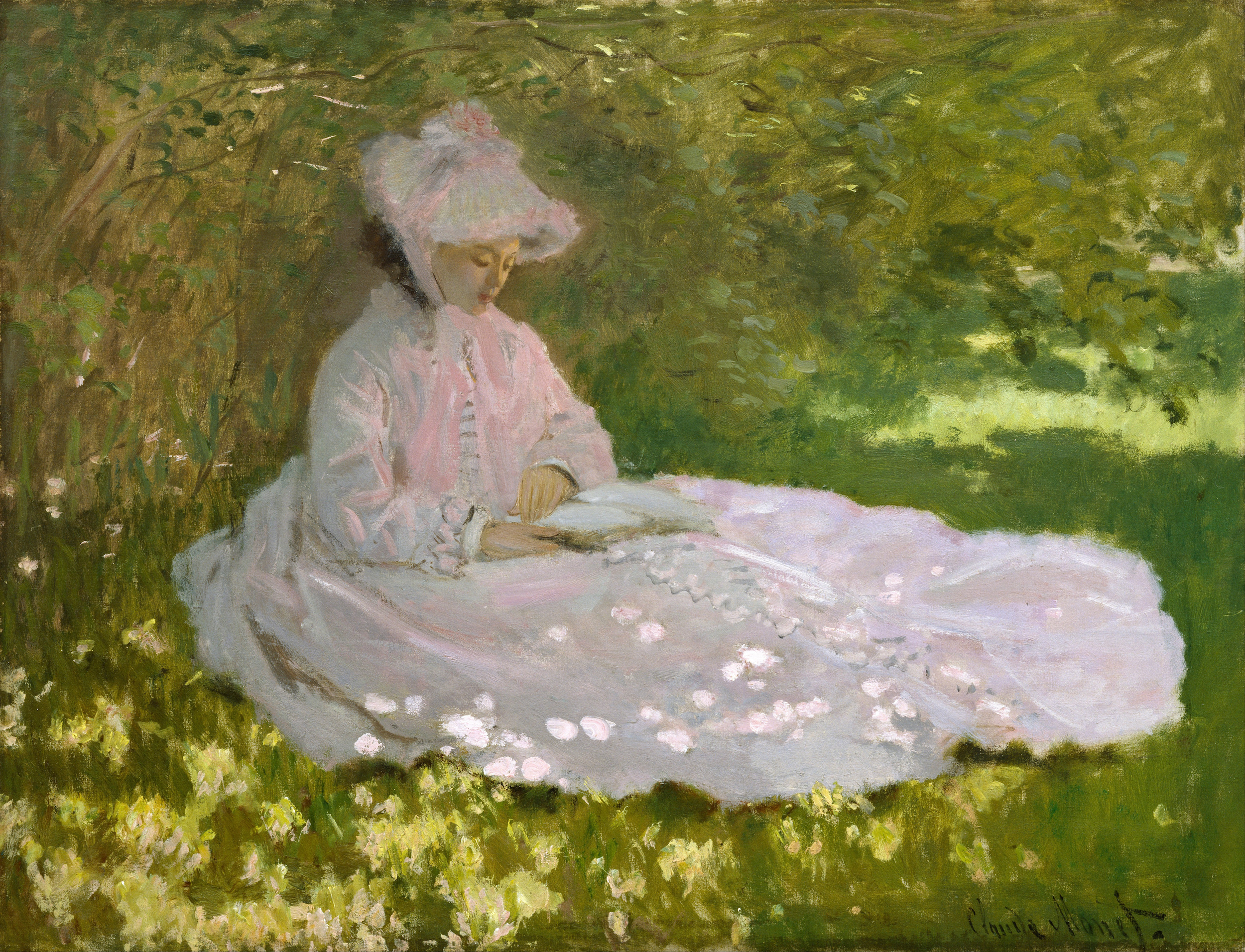 Springtime by Claude Monet - 1872 - 50 × 65.6 cm Walters Art Museum