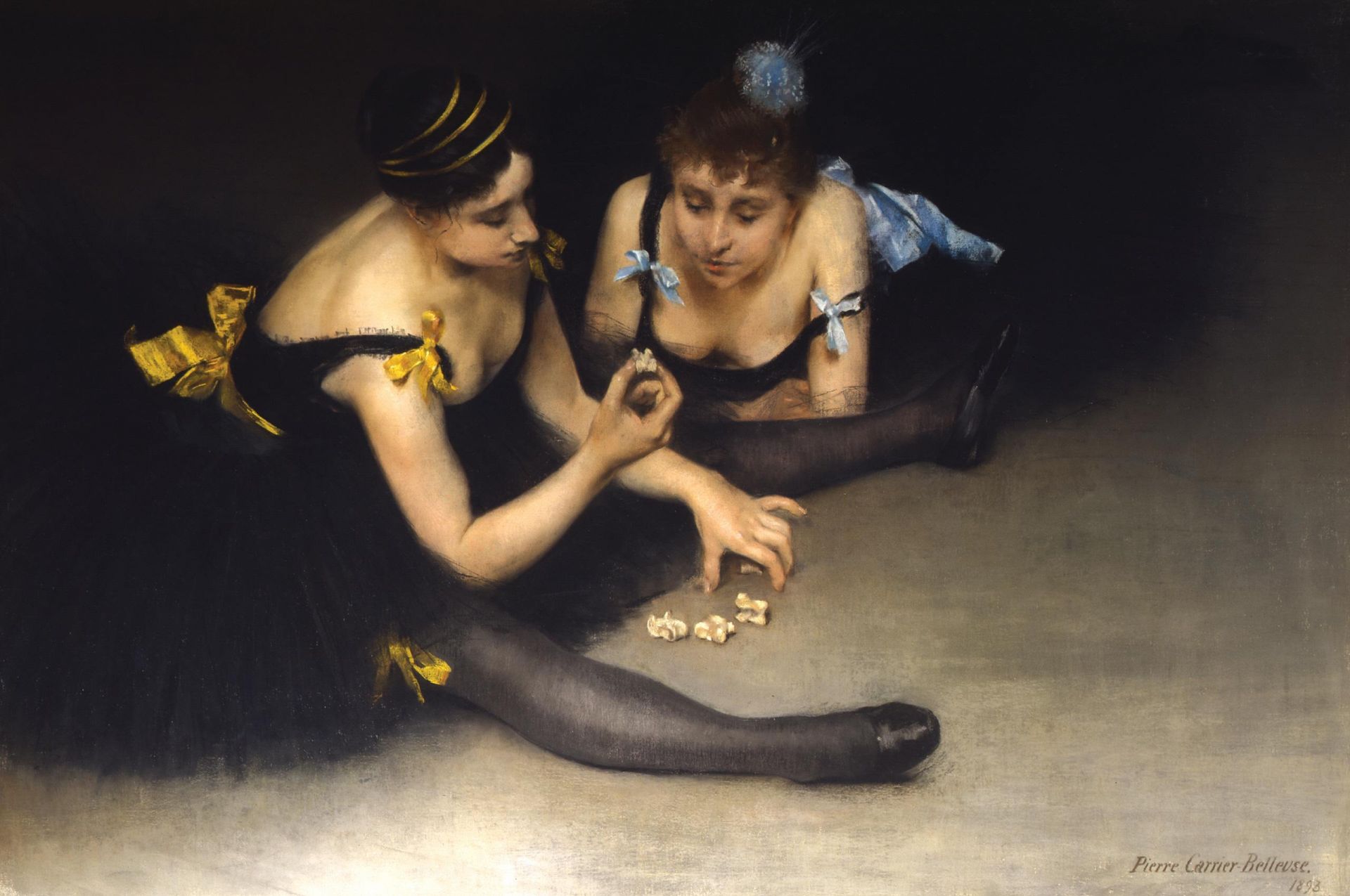 Two Ballerinas by Pierre Carrier-Belleuse - 1893 - 48 × 72 in Flint Institute of Art